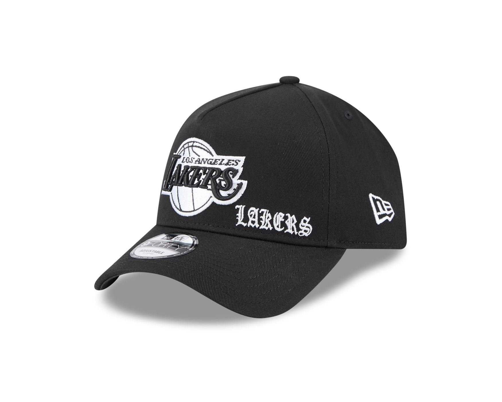 Bone New Era  9FORTY A-Frame Los Angeles Lakers NBA Preto