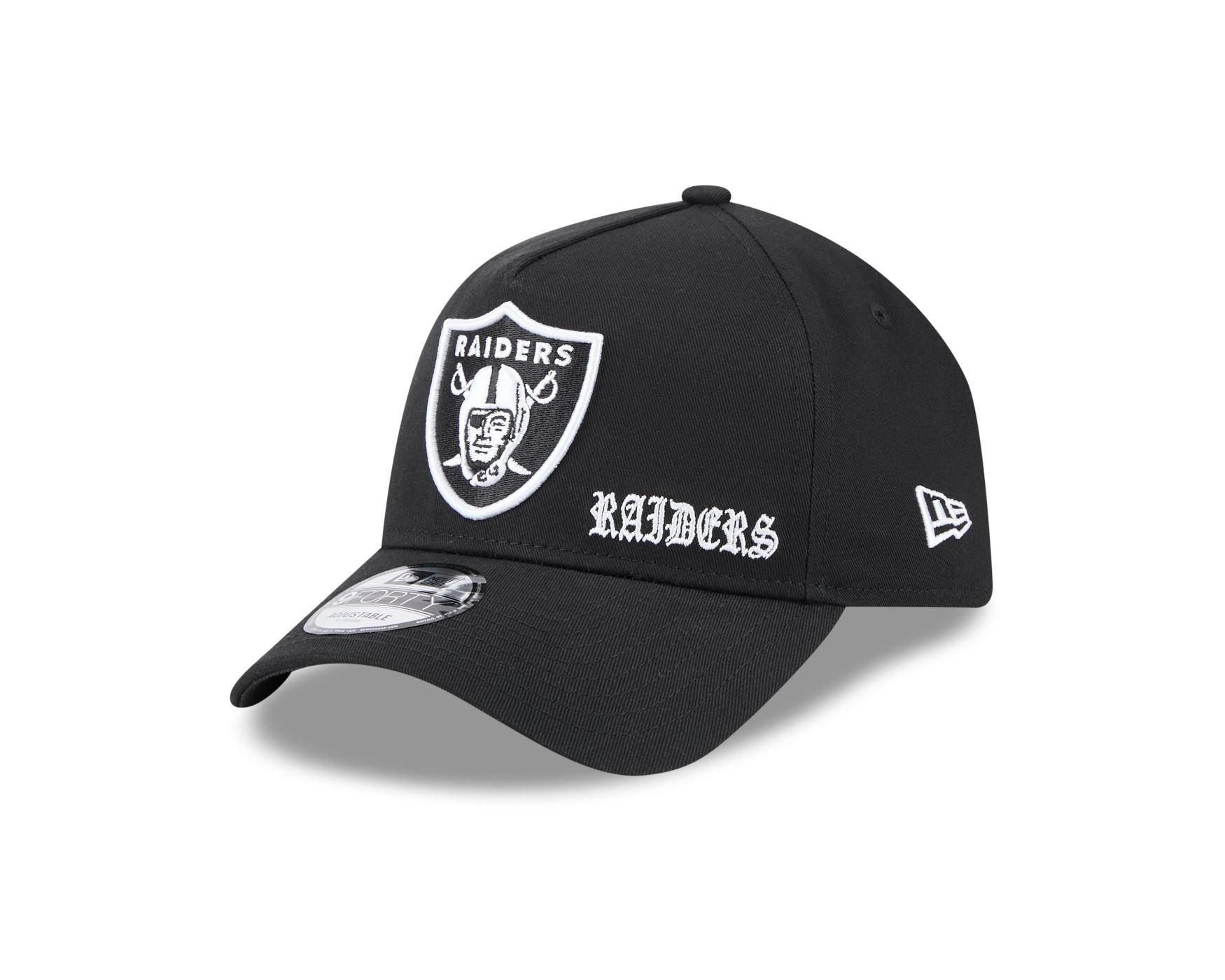 Bone New Era  9FORTY A-Frame Las Vegas Raiders NFL Preto