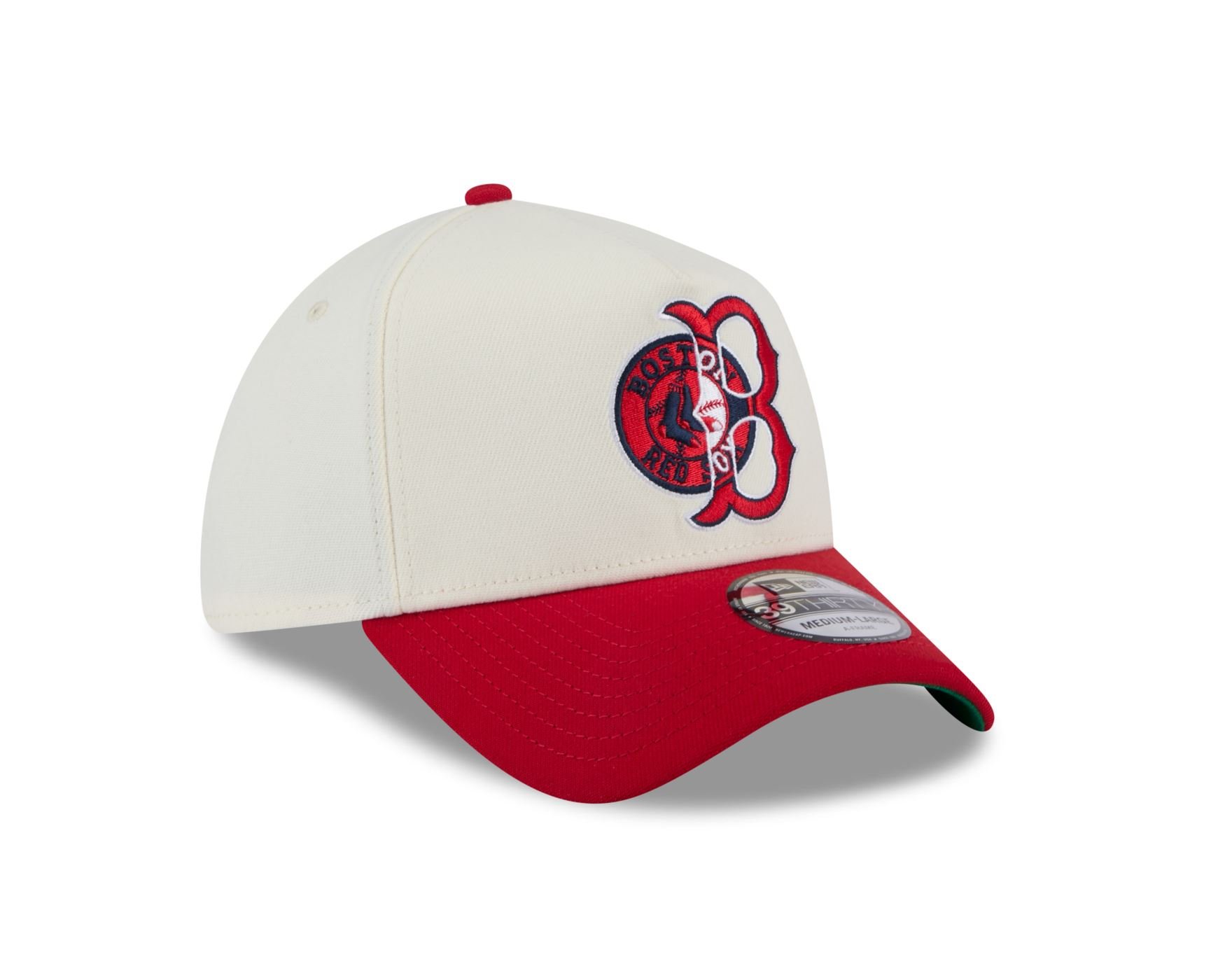 Bone New Era 39THIRTY A-FRAME Boston Red Sox MLB Branco Branco/Vermelho 3
