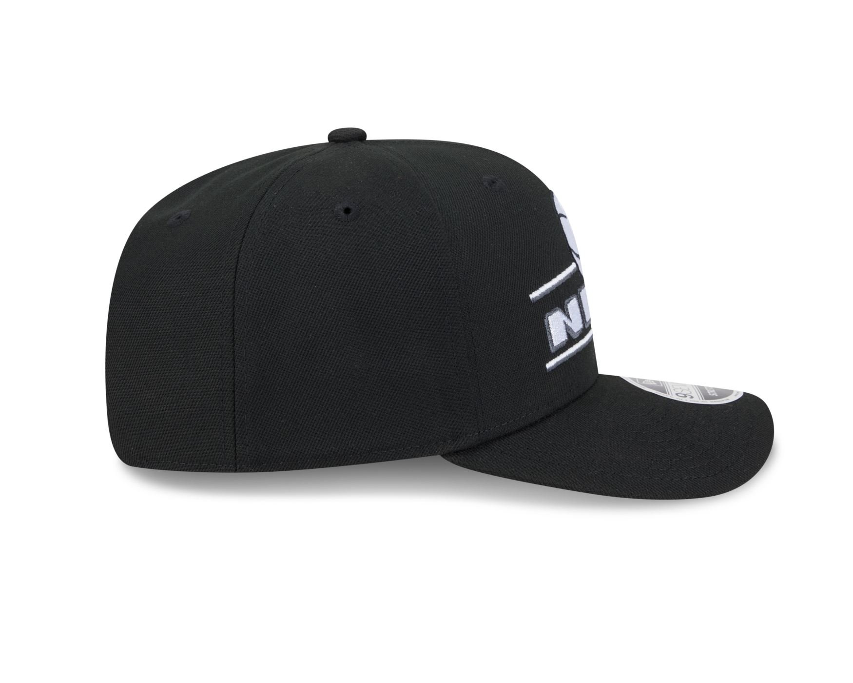 Bone New Era 9SEVENTY STRETCH SNAP Brooklyn Nets NBA Preto Preto 4