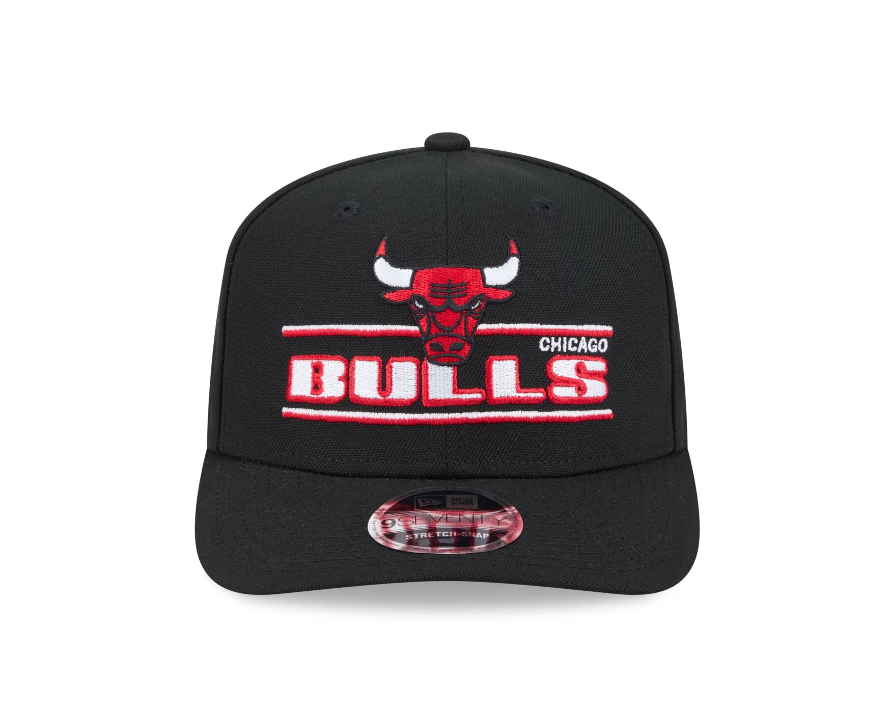 Bone New Era 9SEVENTY STRETCH SNAP Chicago Bulls NBA Preto Preto 2