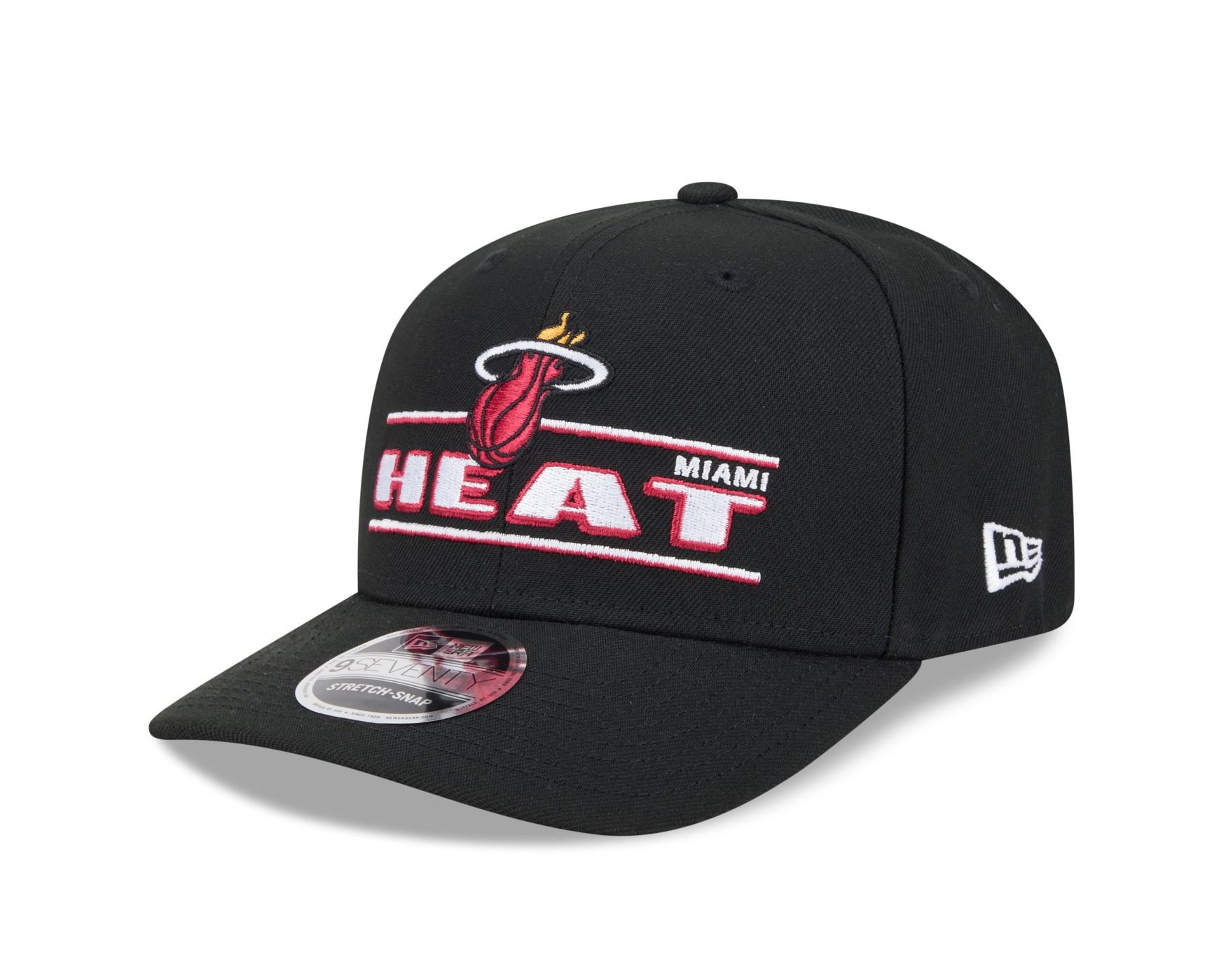 Bone New Era 9SEVENTY STRETCH SNAP Miami Heat NBA Preto