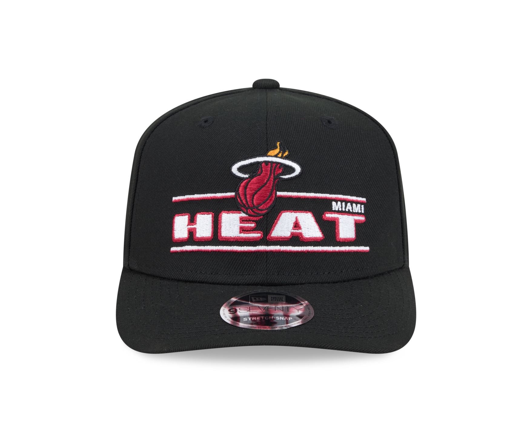 Bone New Era 9SEVENTY STRETCH SNAP Miami Heat NBA Preto Preto 2