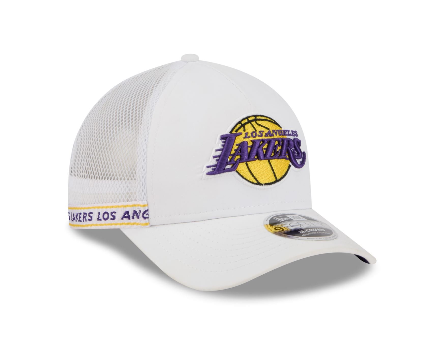 Bone New Era 9FORTY M-CROWN Los Angeles Lakers NBA Roxo Branco 3