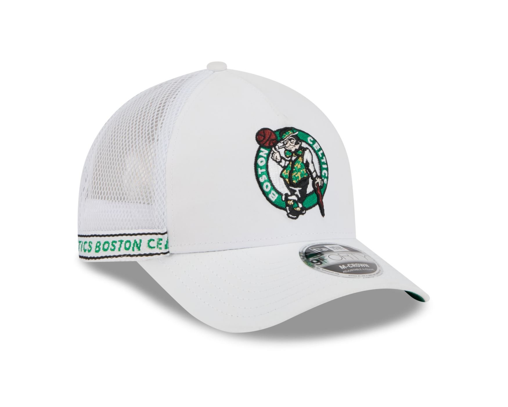 Bone New Era 9FORTY M-CROWN Boston Celtics NBA Verde Branco 3
