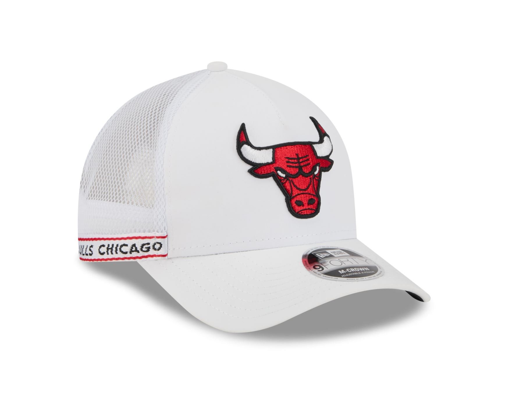 Bone New Era 9FORTY M-CROWN Chicago Bulls NBA Preto Branco 3