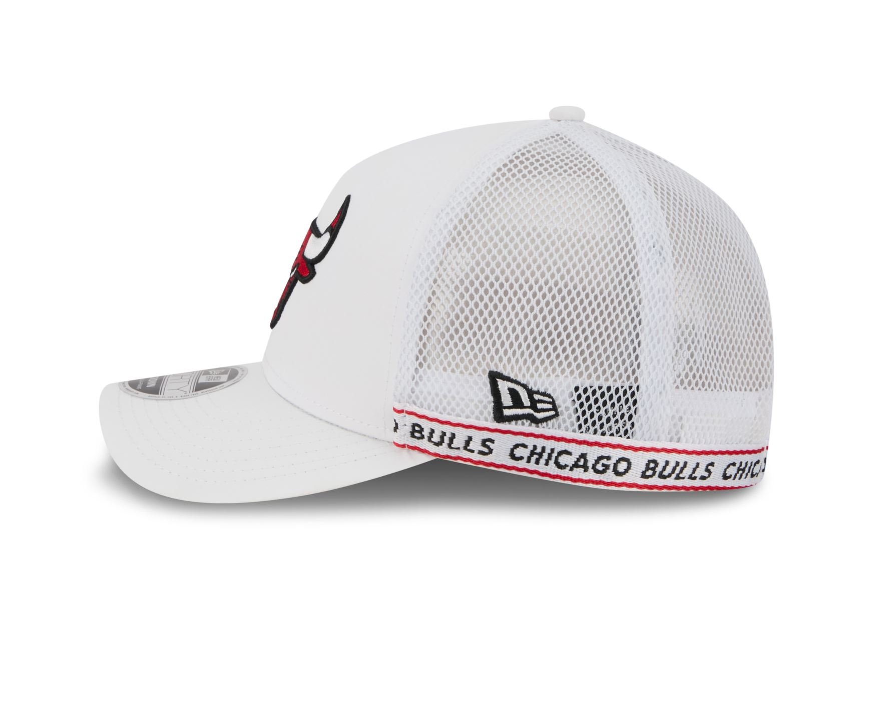 Bone New Era 9FORTY M-CROWN Chicago Bulls NBA Preto Branco 7