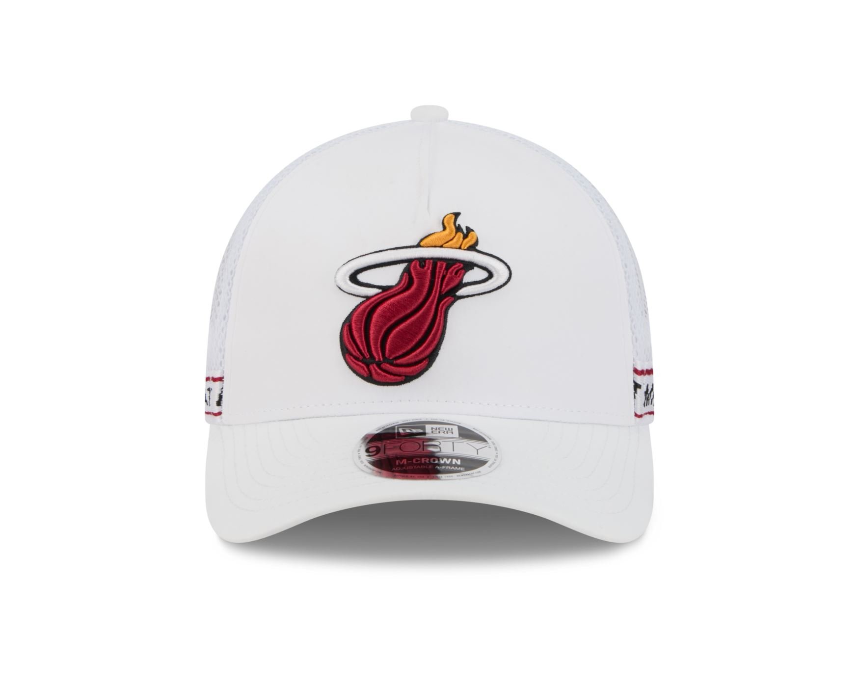 Bone New Era 9FORTY M-CROWN Miami Heat NBA Preto Branco 2
