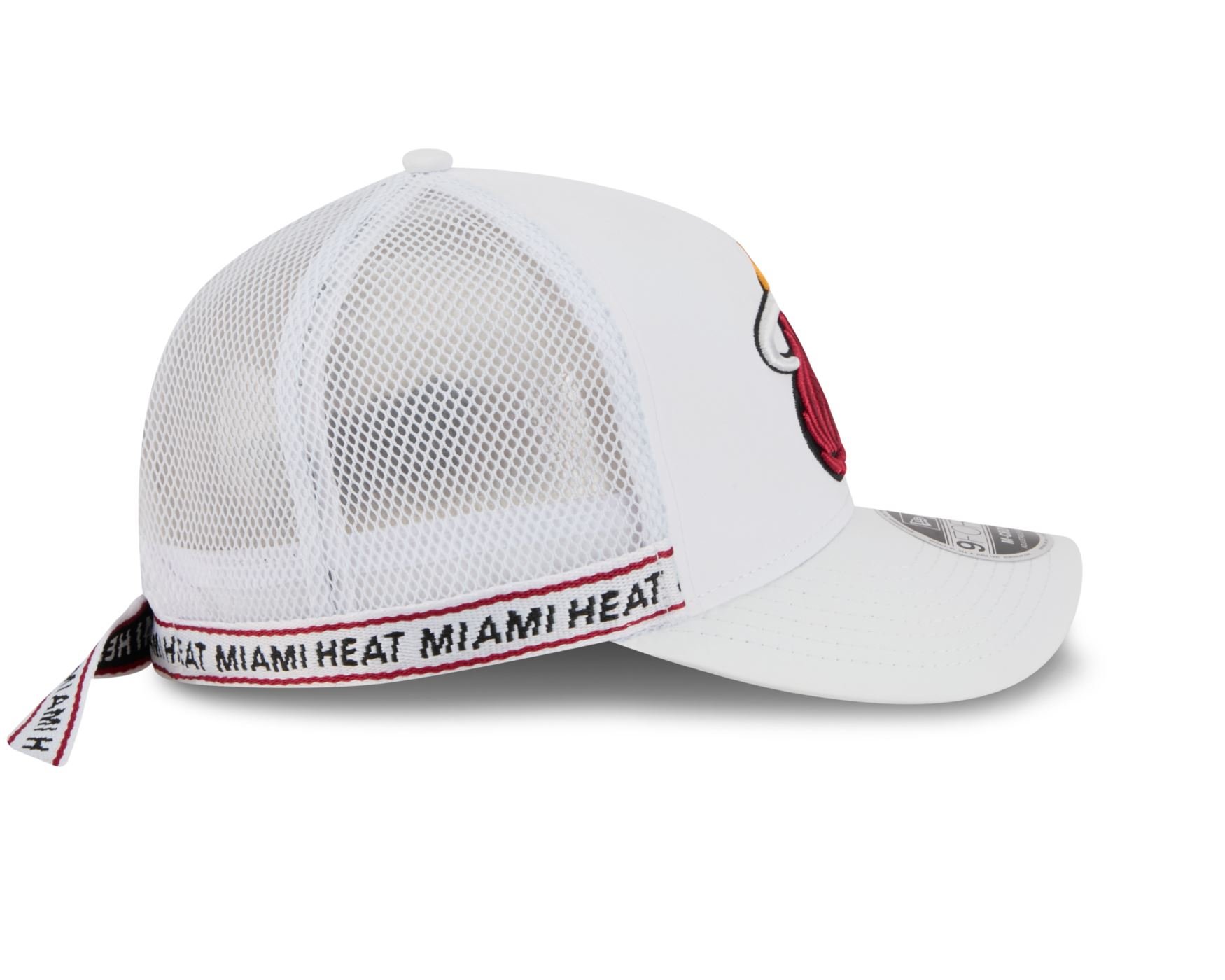 Bone New Era 9FORTY M-CROWN Miami Heat NBA Preto Branco 4