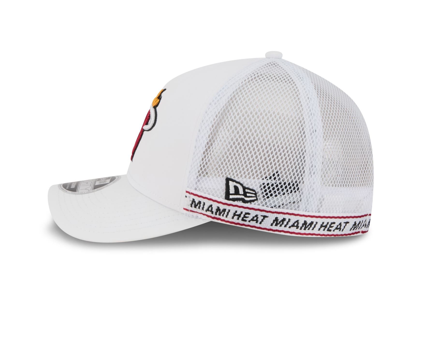 Bone New Era 9FORTY M-CROWN Miami Heat NBA Preto Branco 7
