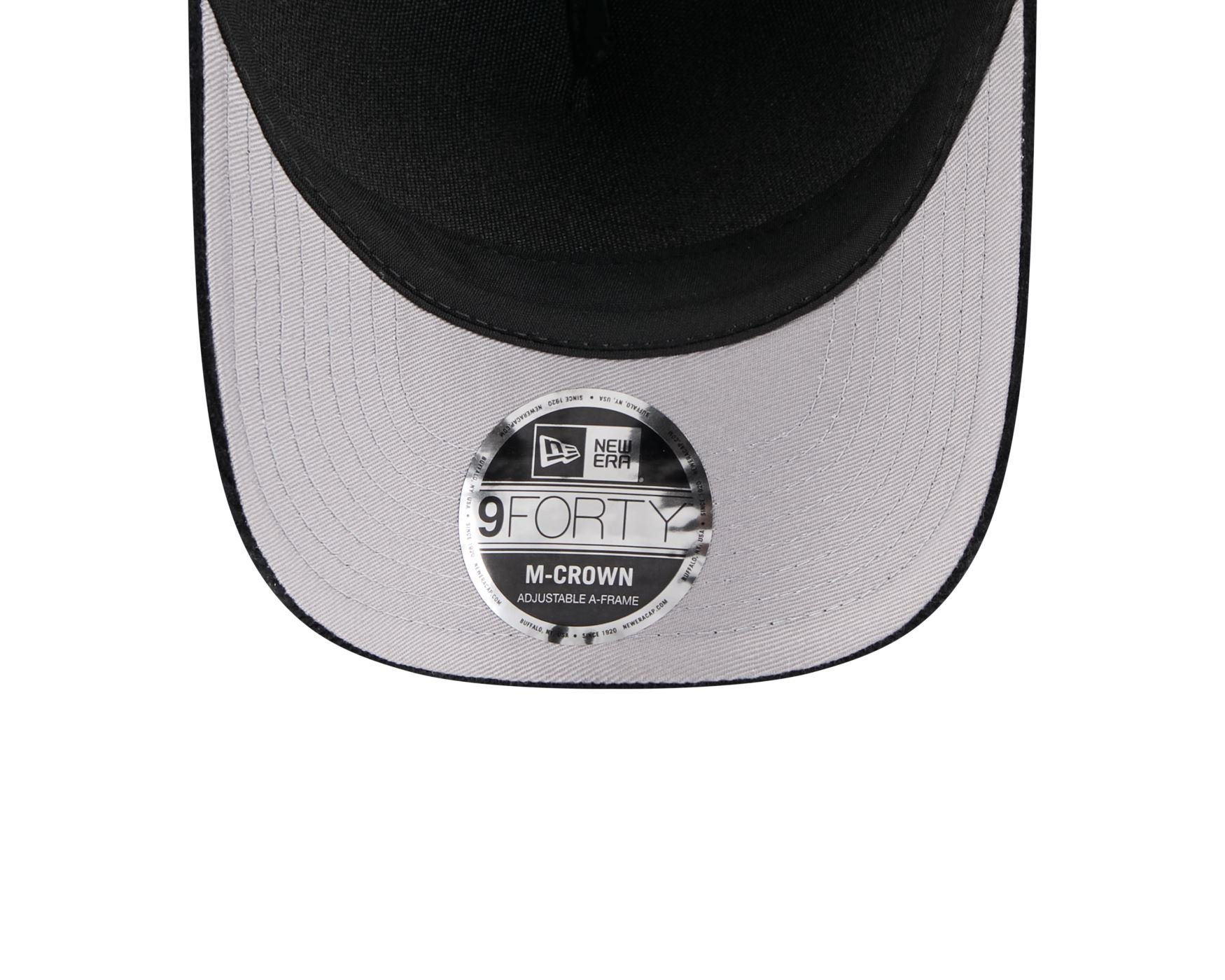 Bone New Era 9FORTY M-CROWN A-FRAME Boston Bruins NHL Preto Preto 6