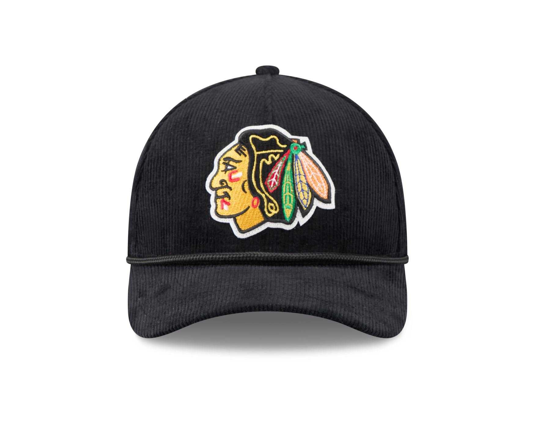 Bone New Era 9FORTY M-CROWN A-FRAME Chicago Blackhawks NHL Preto Preto 2