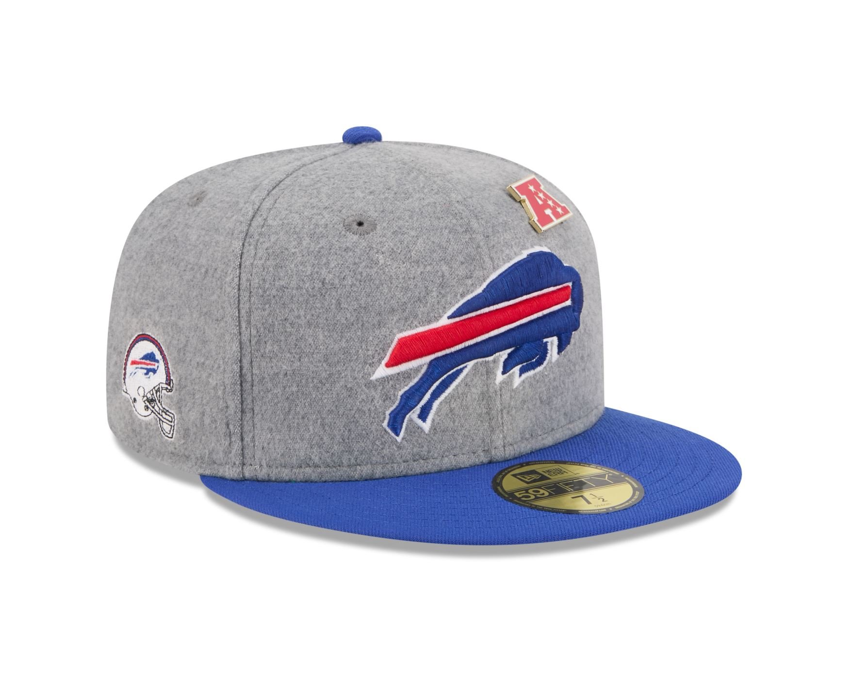 Bone New Era 59FIFTY Buffalo Bills NFL Azul Cinza/Azul 3
