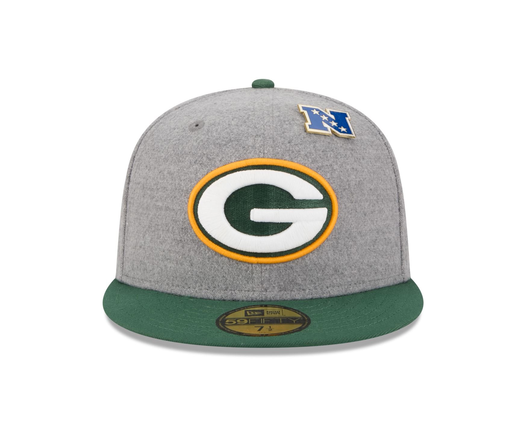 Bone New Era 59FIFTY Green Bay Packers NFL Verde Cinza/Verde 2