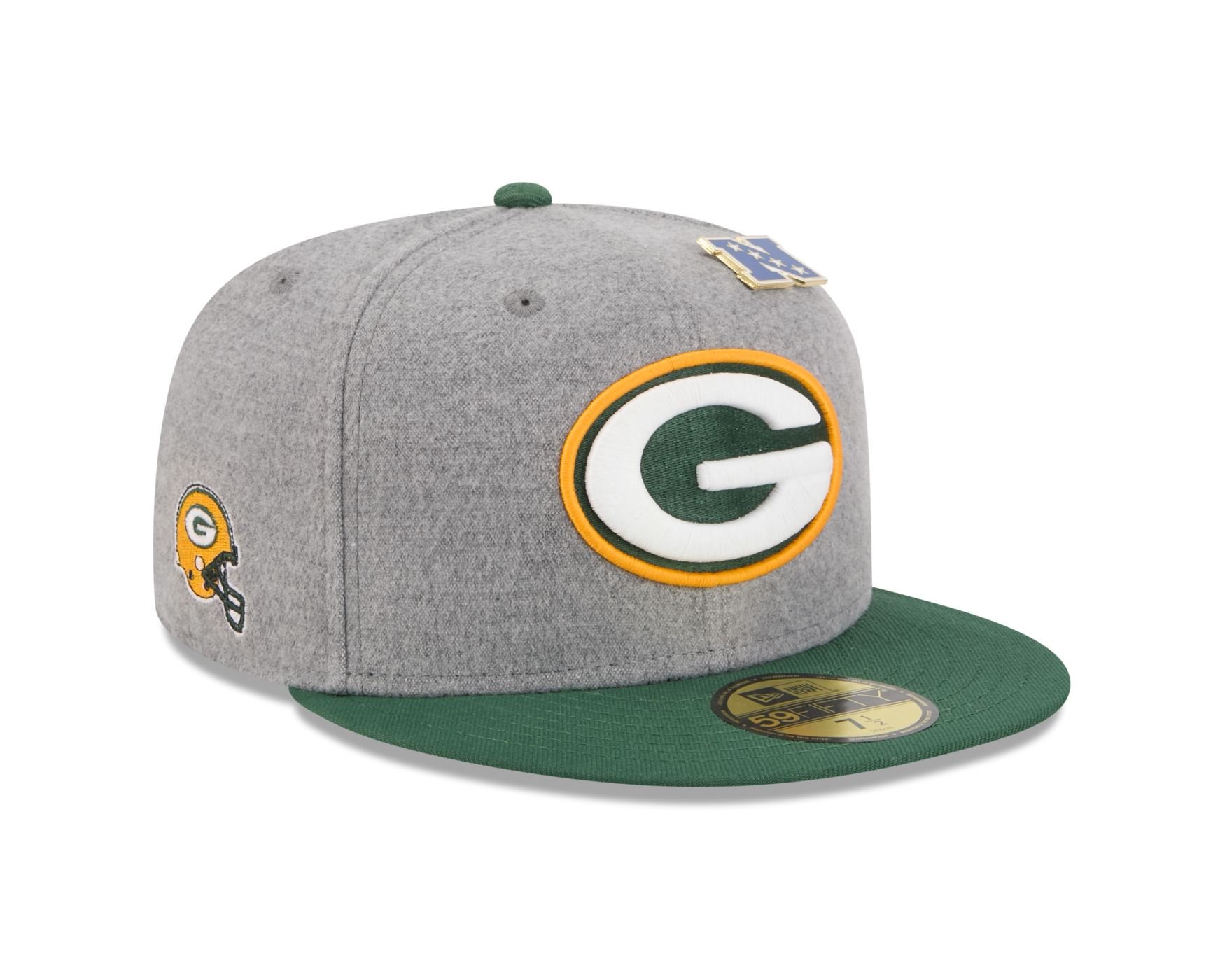 Bone New Era 59FIFTY Green Bay Packers NFL Verde Cinza/Verde 3