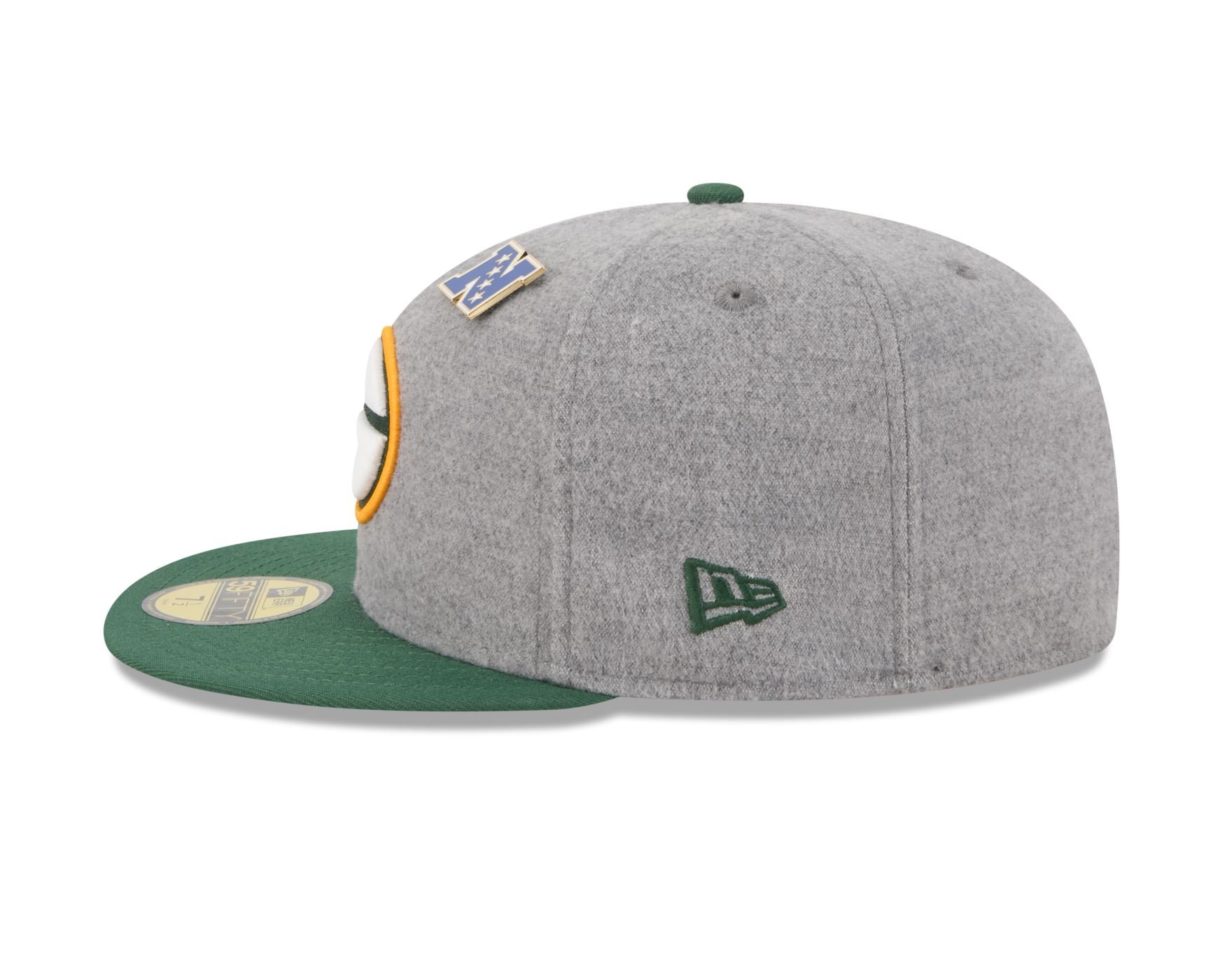 Bone New Era 59FIFTY Green Bay Packers NFL Verde Cinza/Verde 7