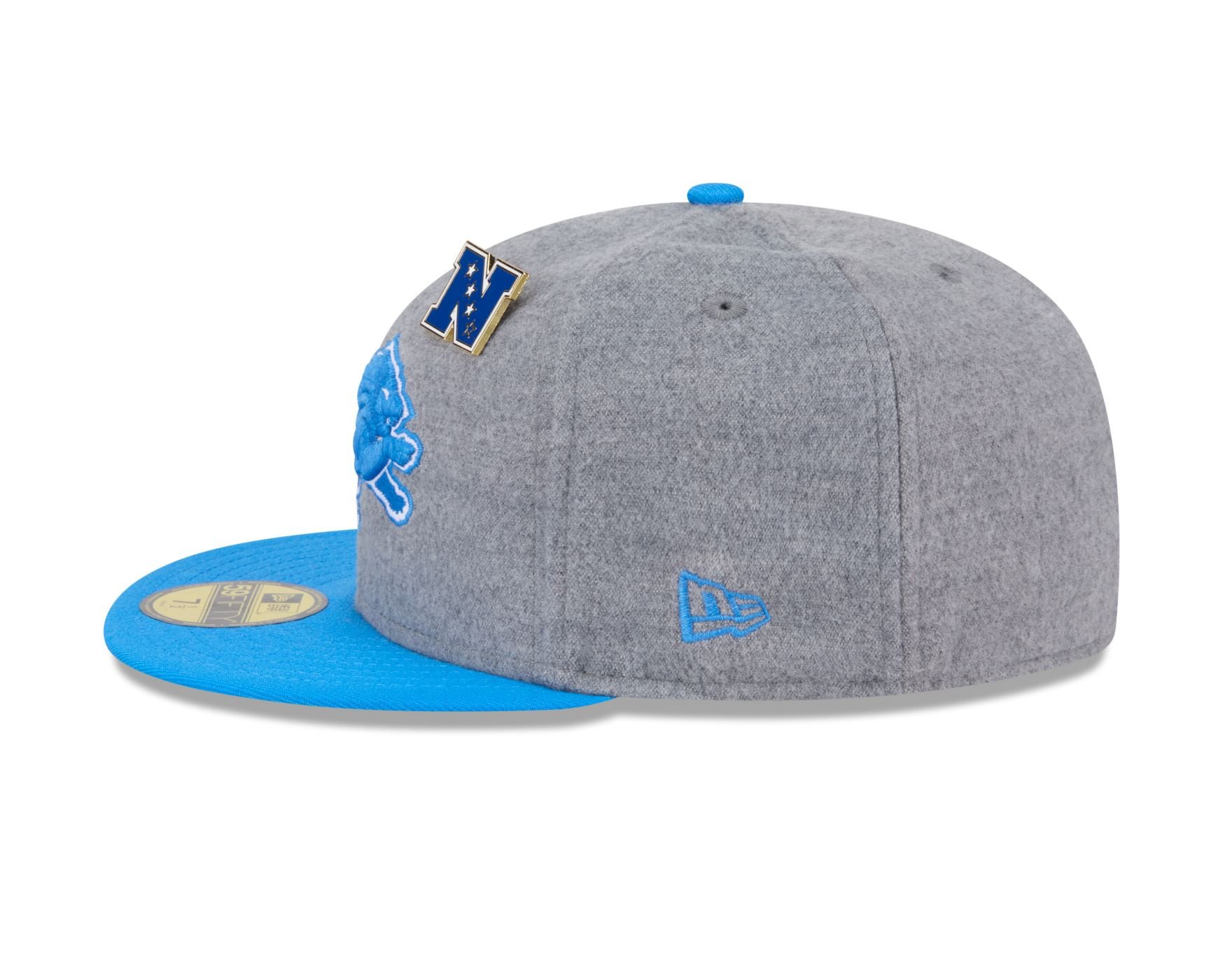 Bone New Era 59FIFTY Detroit Lions NFL Azul Cinza/Azul 7