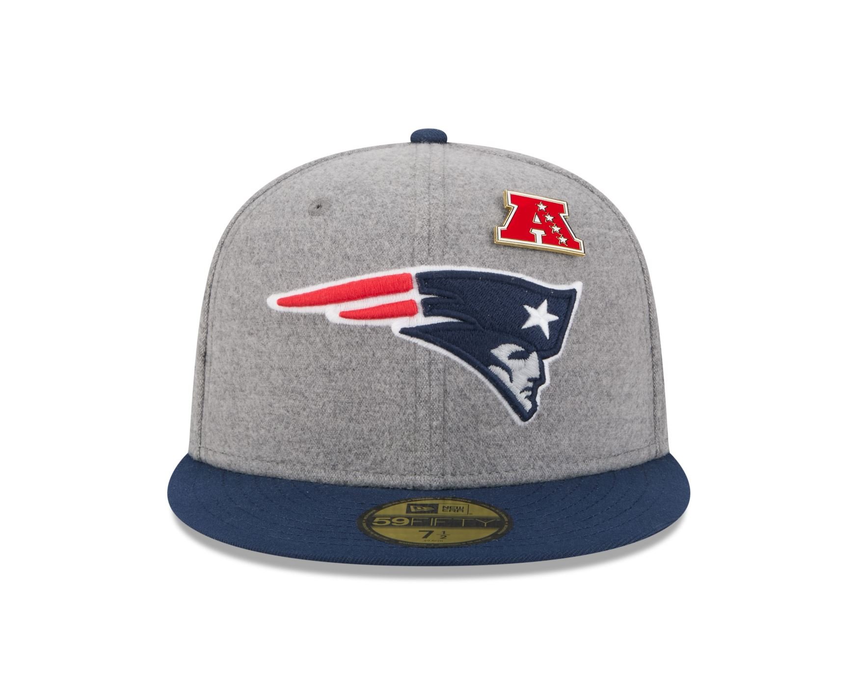 Bone New Era 59FIFTY New England Patriots NFL Azul Cinza/Azul 2