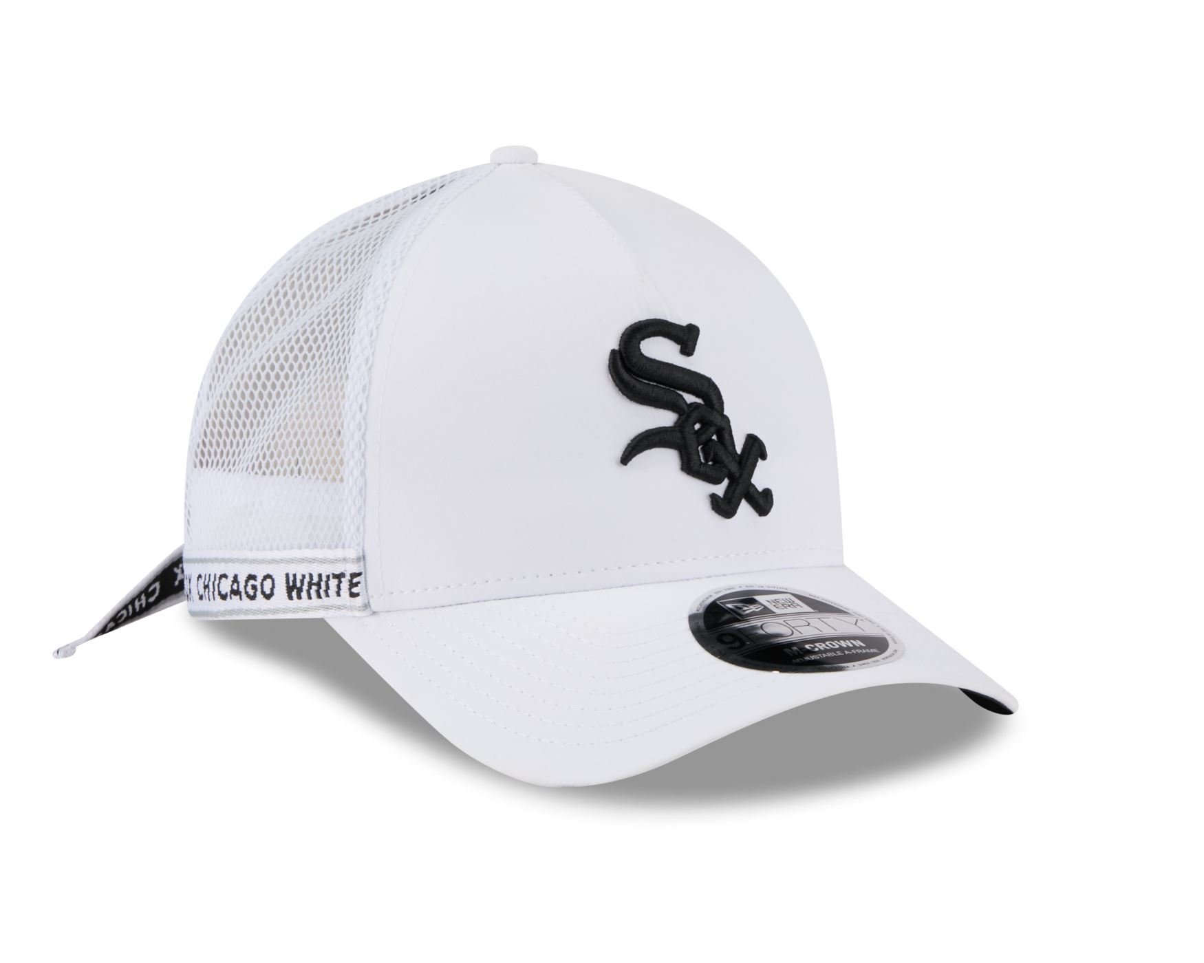 Bone New Era 9FORTY M-CROWN Chicago White Sox MLB Preto Branco 3
