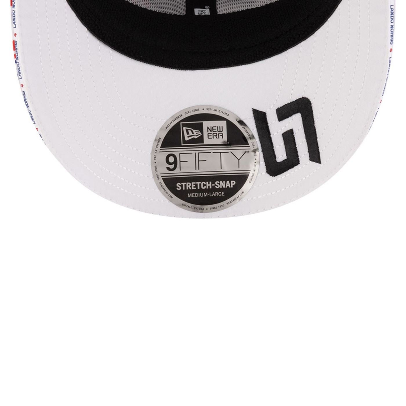 Bone New Era 9FIFTY Stretch Mclaren Racing Branco Branco 6