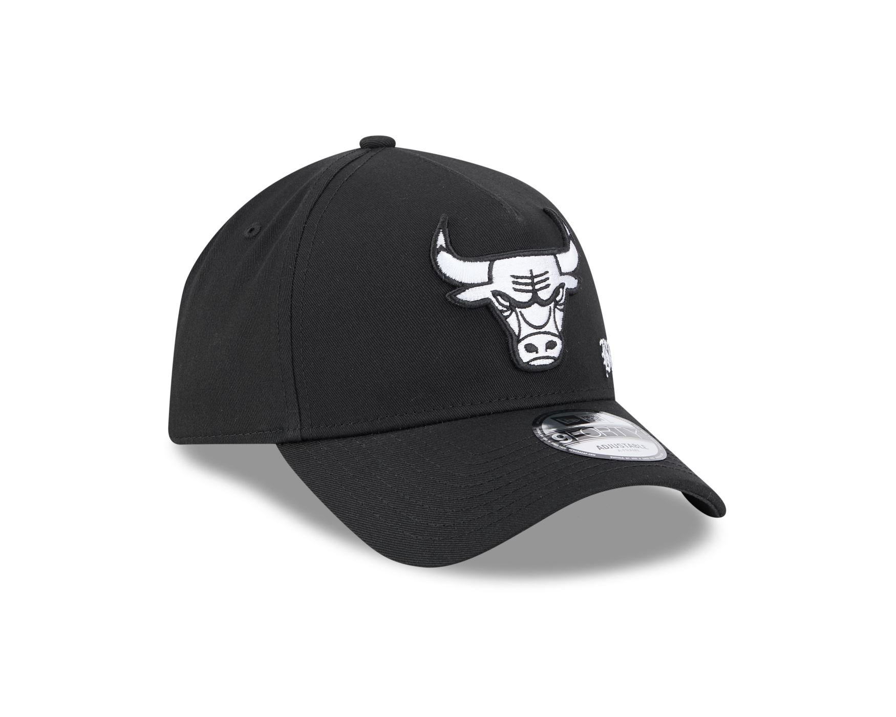 Bone New Era 9FORTY A-Frame Chicago Bulls NBA Preto Preto 3