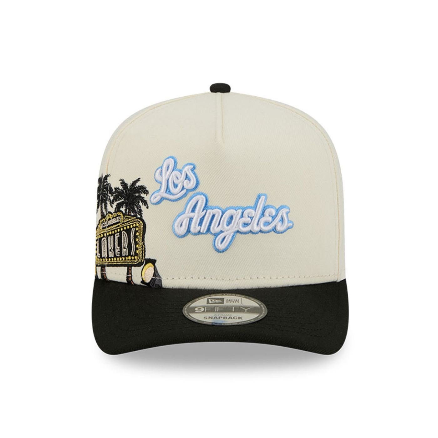 Bone New Era 9FIFTY A-Frame Los Angeles Lakers NBA Bege/Preto 2