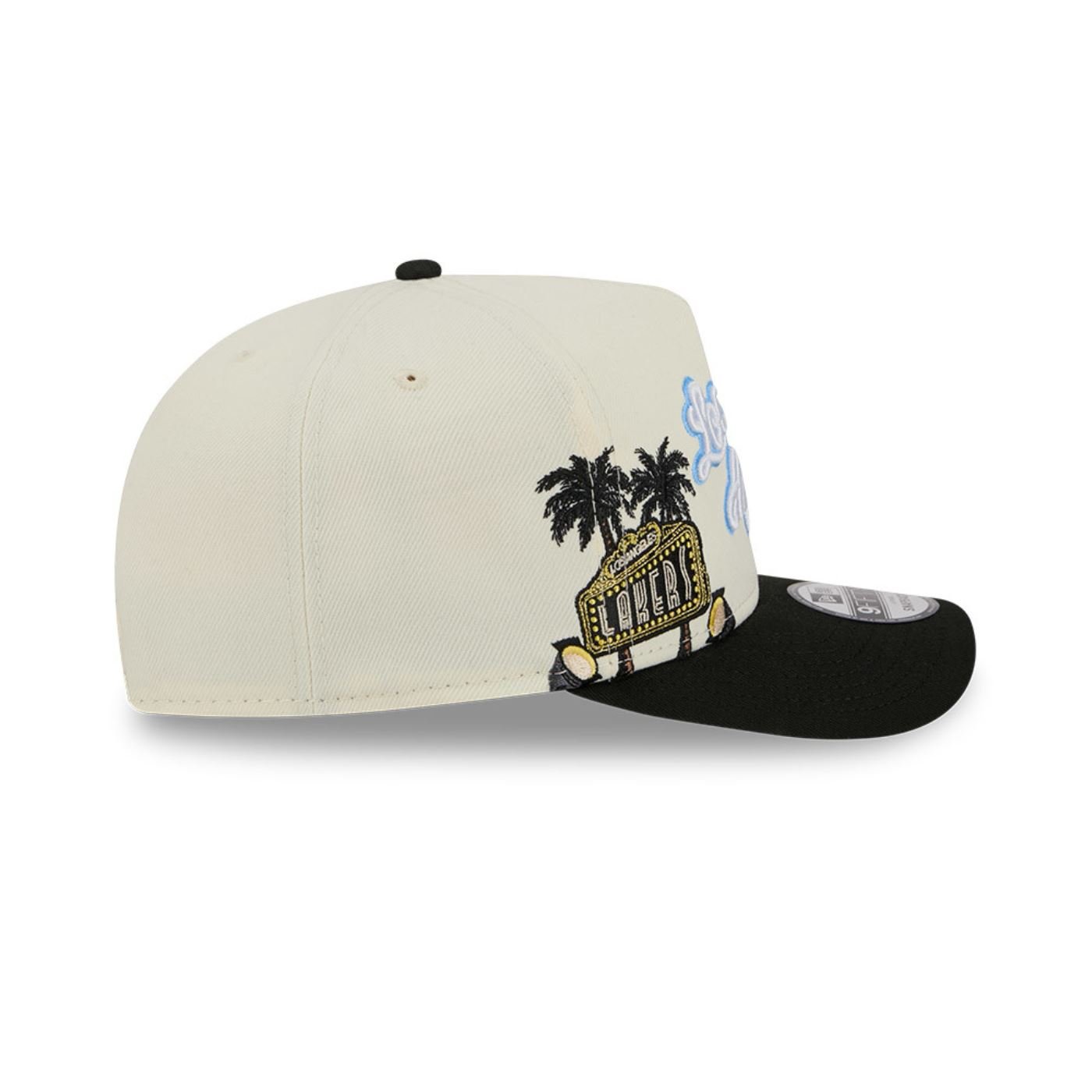 Bone New Era 9FIFTY A-Frame Los Angeles Lakers NBA Bege/Preto 4