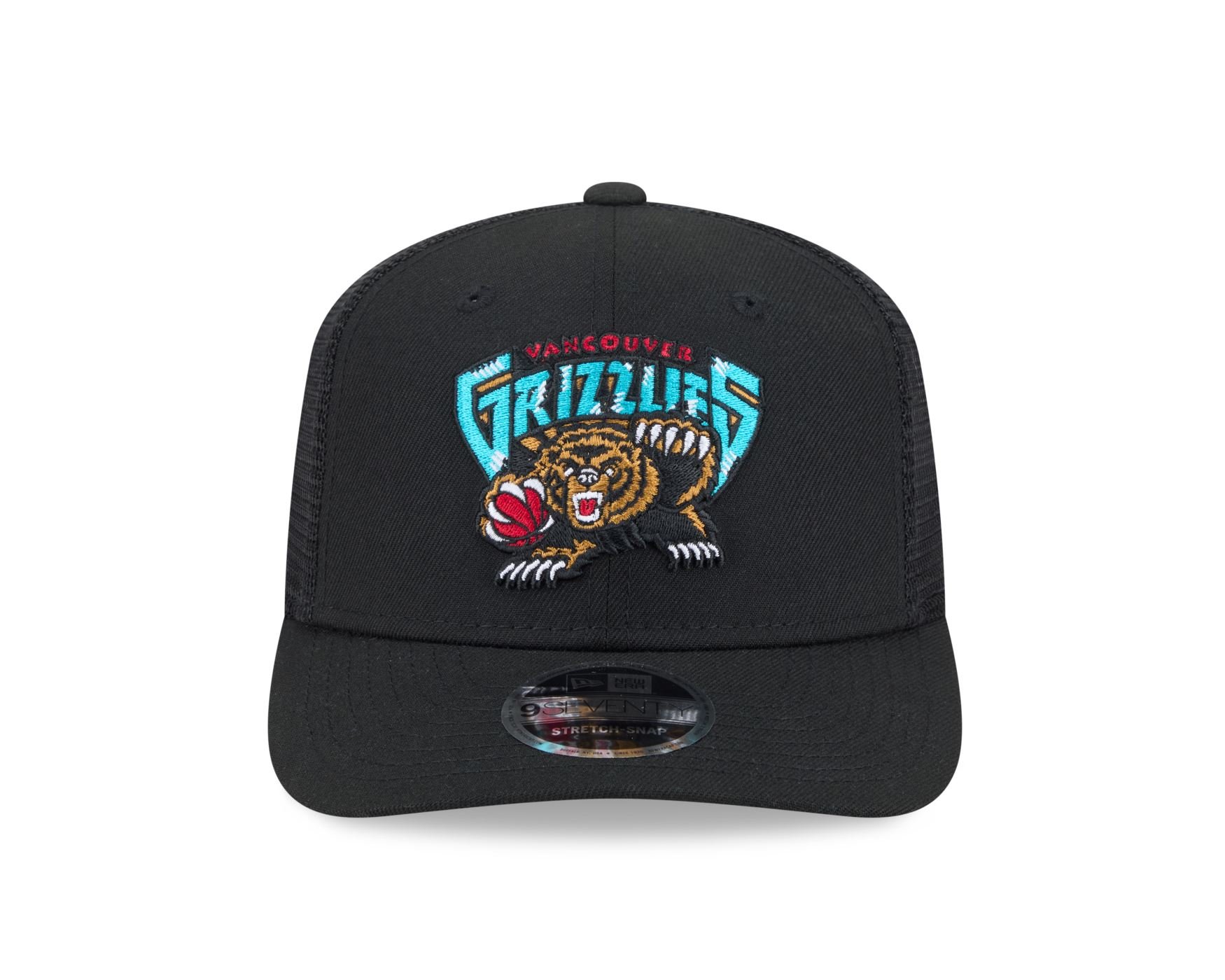 Bone New Era 9SEVENTY STRETCH SNAP Vancouver Grizzlies NBA Preto Preto 2