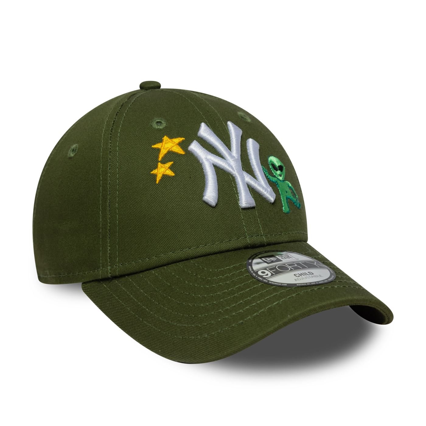 Bone New Era 9FORTY New York Yankees MLB Verde Verde 3