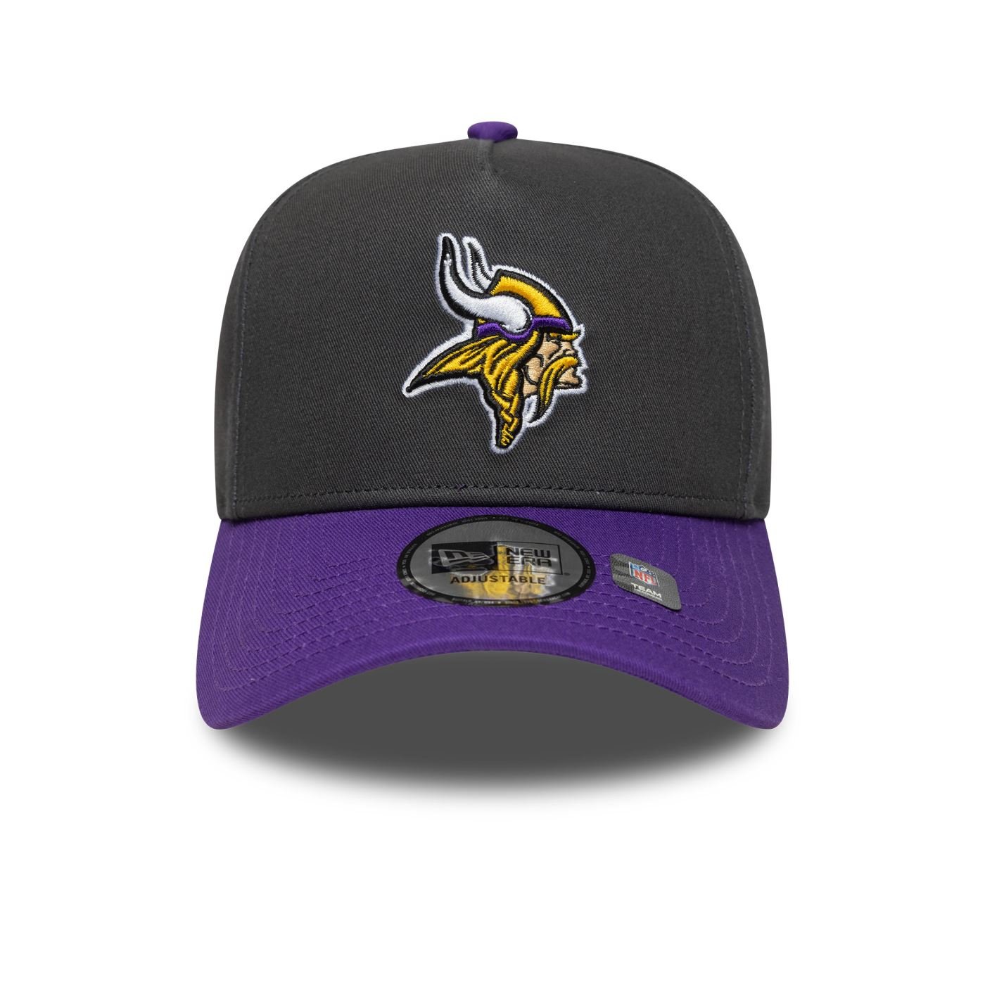 Bone New Era  9FORTY A-Frame Minnesota Vikings NFL Cinza Cinza/Roxo 2