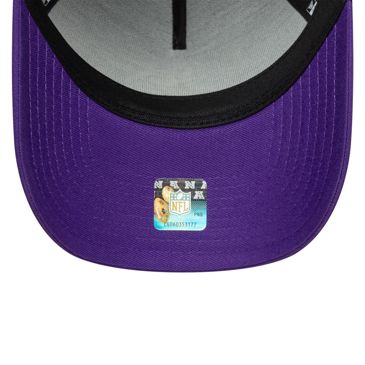 Bone New Era  9FORTY A-Frame Minnesota Vikings NFL Cinza Cinza/Roxo 5