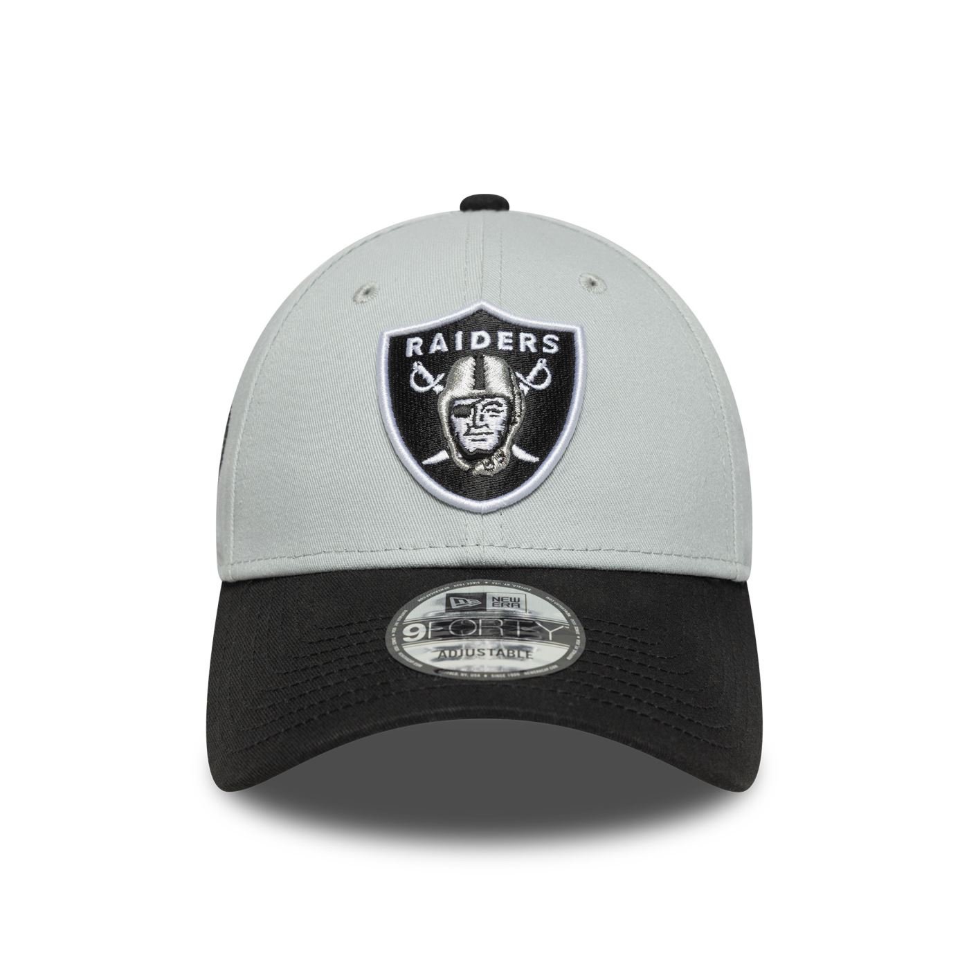 Bone New Era  9FORTY Las Vegas Raiders NFL Cinza Cinza/Preto 2