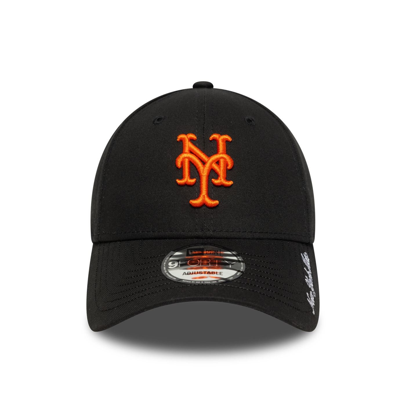 Bone New Era  9FORTY New York Mets MLB Preto Preto 2