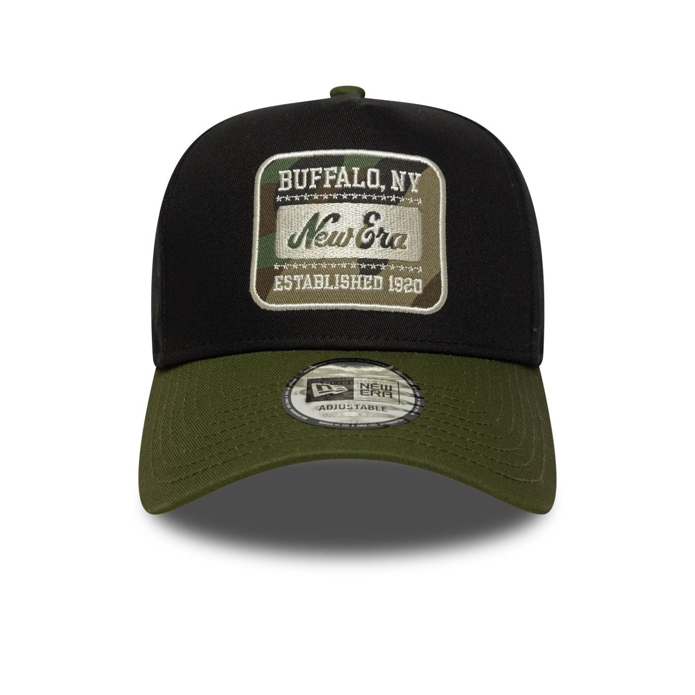 Bone New Era  9FORTY A-Frame New Era Booking Program Preto Preto/Verde 2