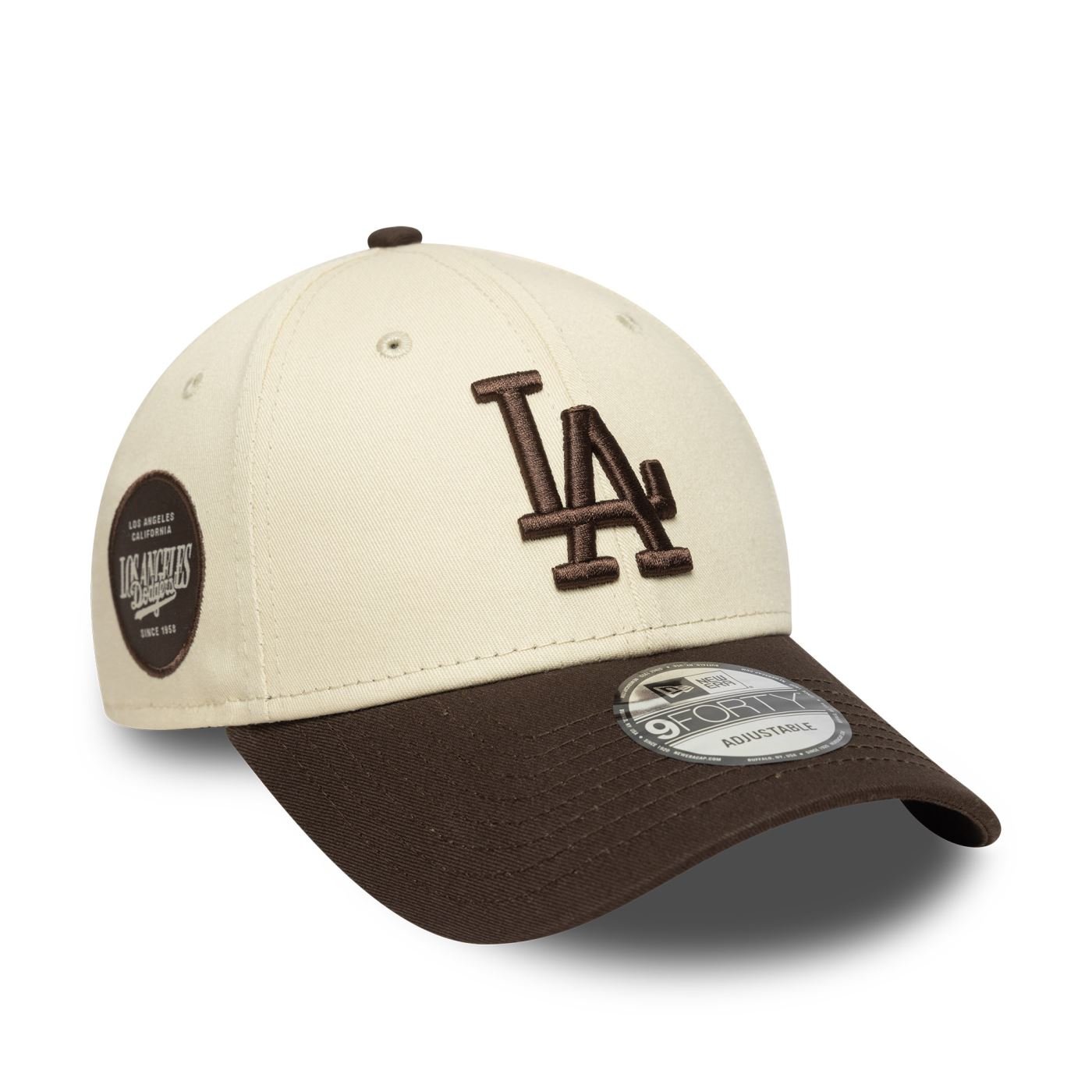 Bone New Era 9FORTY Los Angeles Dodgers MLB Bege Bege/Marrom 3
