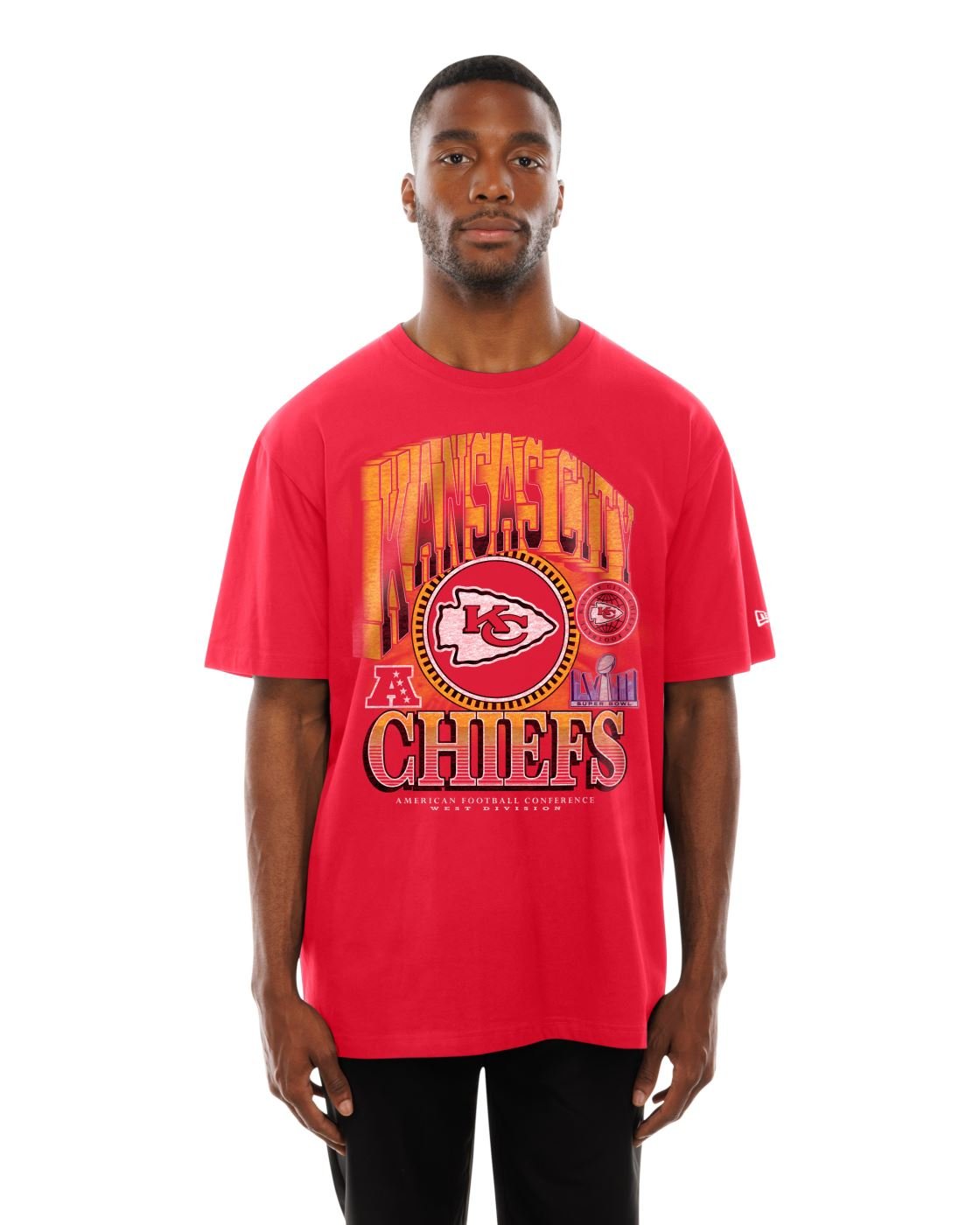 Camiseta New Era Oversize Kansas City Chiefs NFL Vermelho