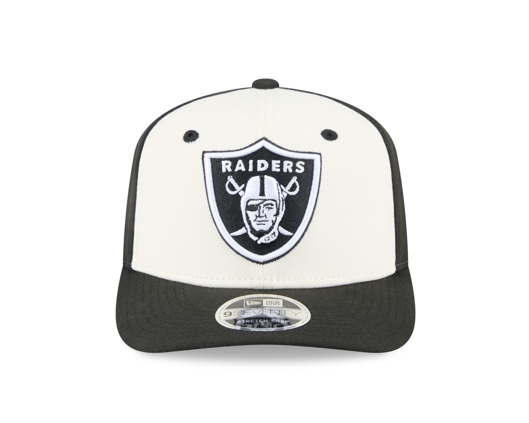 Bone New Era 9SEVENTY Strtch Snap Las Vegas Raiders NFL Branco Branco/Preto 2