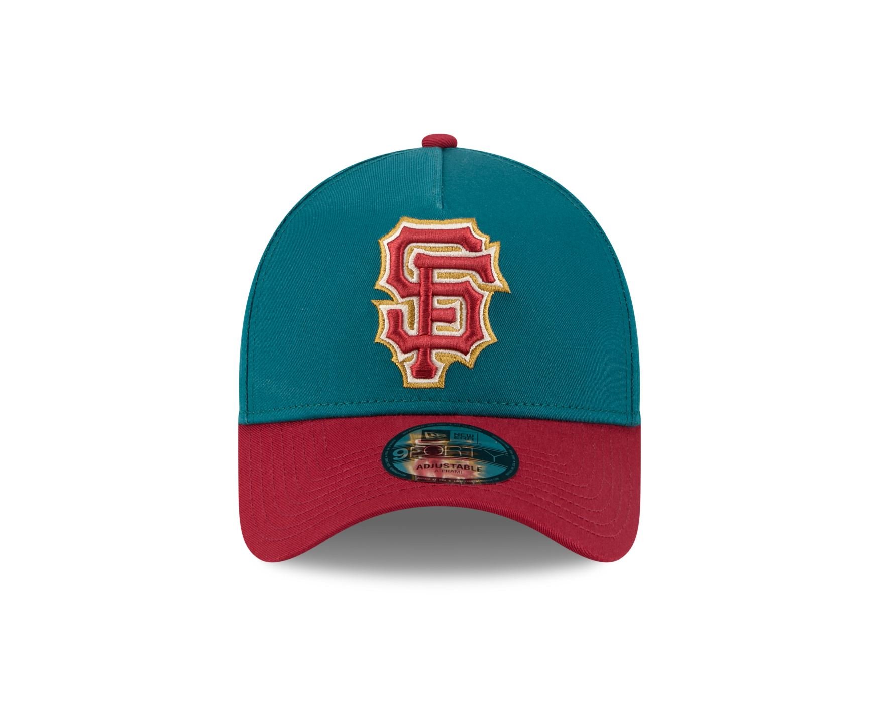 Bone New Era 9FORTY A-FRAME SNAPBACK San Francisco Giants MLB Verde Verde/Vermelho 2