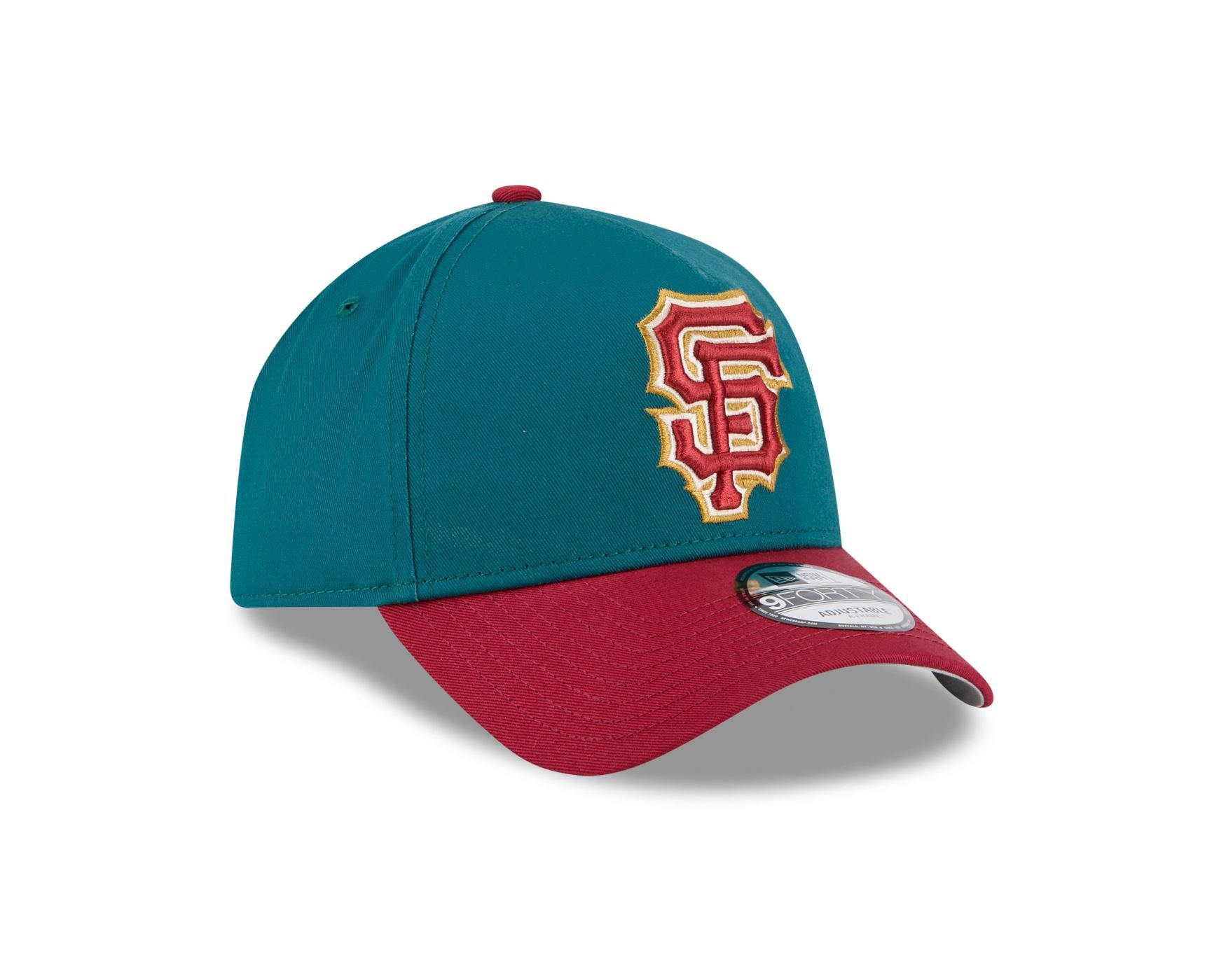 Bone New Era 9FORTY A-FRAME SNAPBACK San Francisco Giants MLB Verde Verde/Vermelho 3