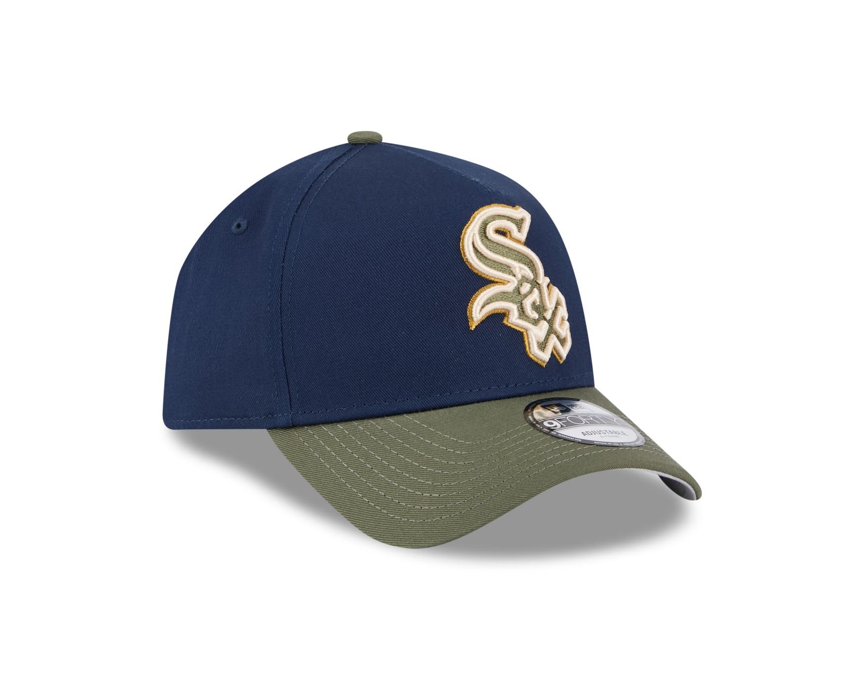 Bone New Era 9FORTY A-FRAME SNAPBACK Chicago White Sox MLB Azul Azul/Verde 3