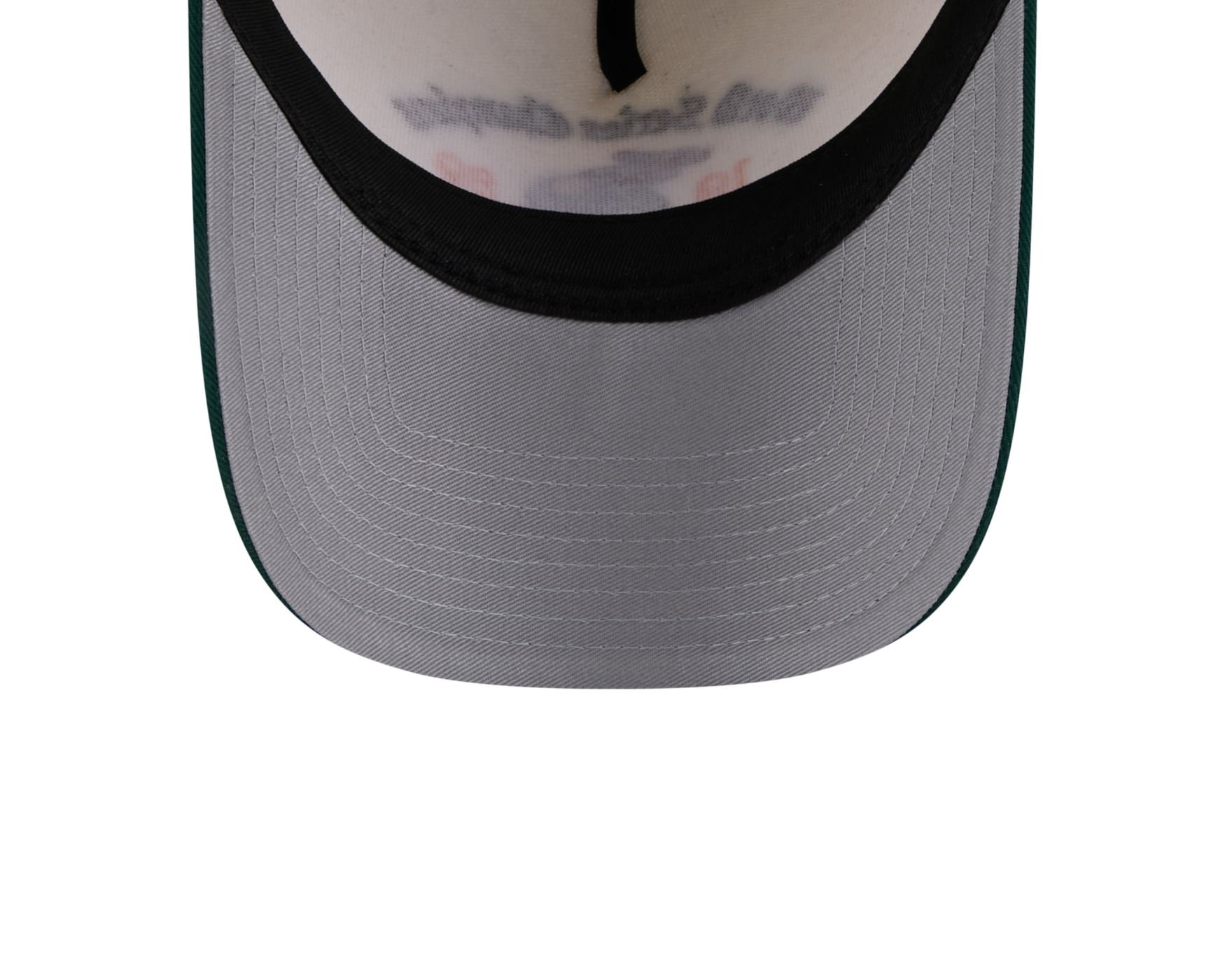 Bone New Era 9FORTY A-Frame Oakland Athletics MLB Branco Branco/Verde 6