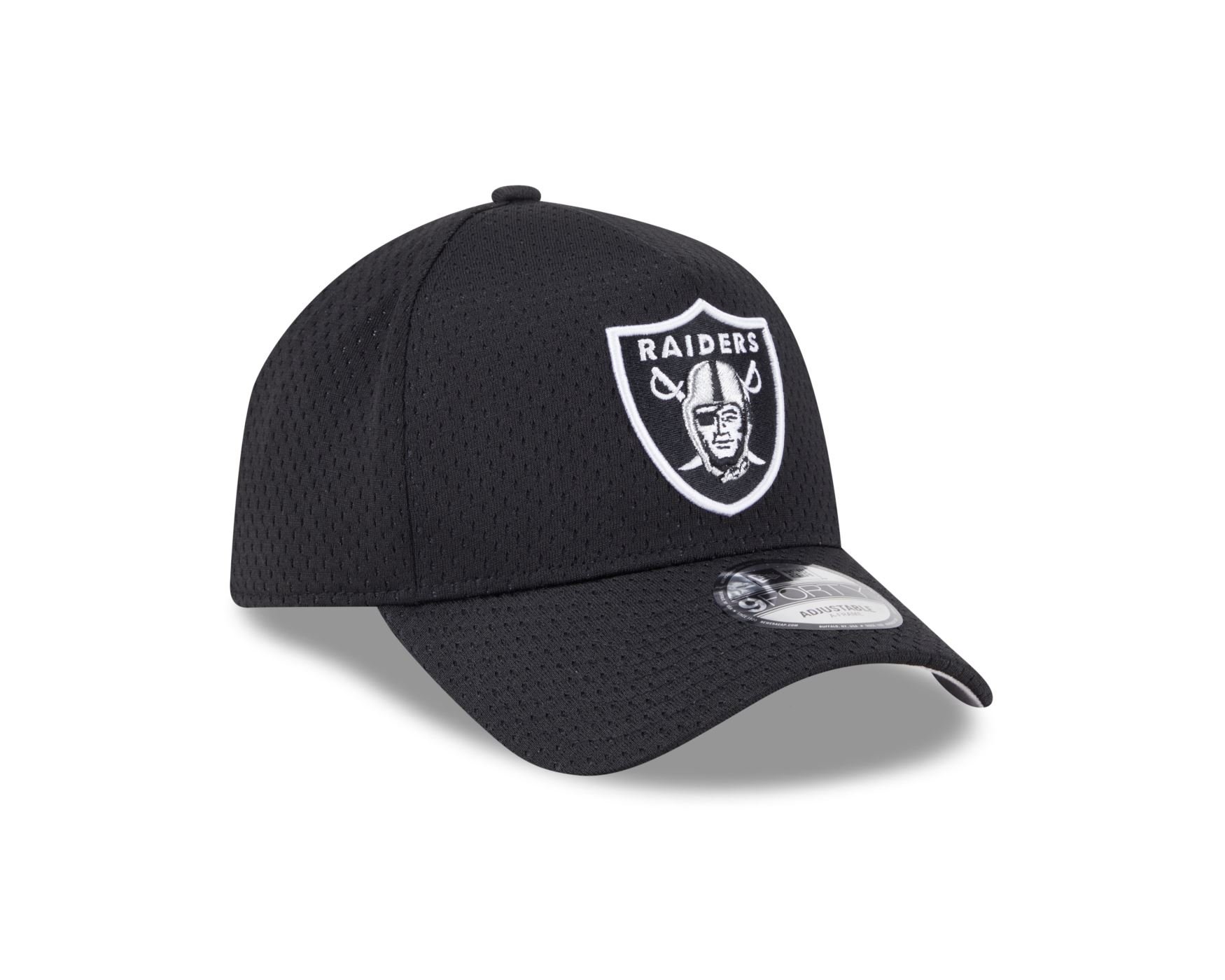 Bone New Era 9FORTY A-FRAME SNAPBACK Las Vegas Raiders NFL Preto Preto 3