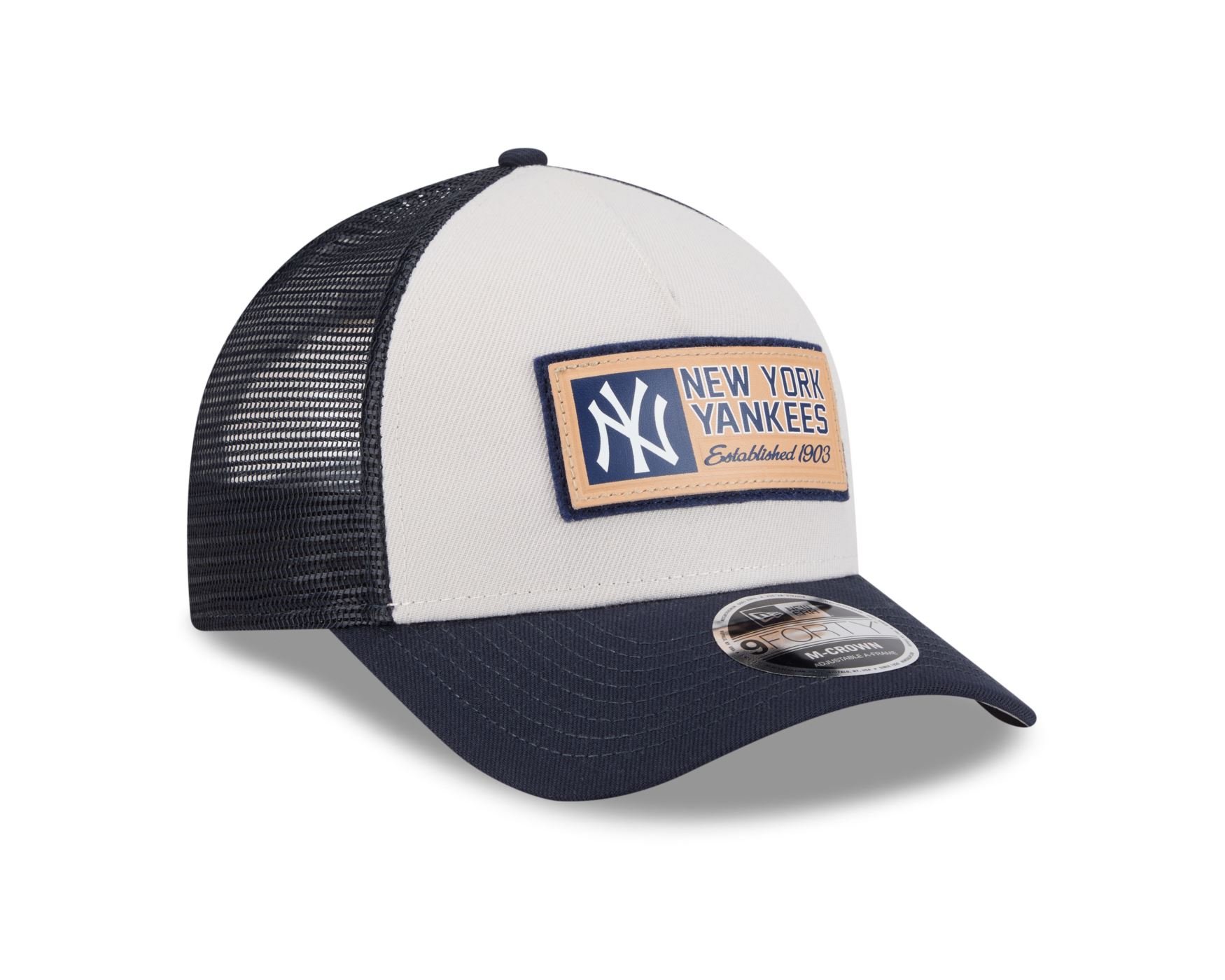 Bone New Era 9FORTY M-CROWN New York Yankees MLB Marinho Branco/Azul 3