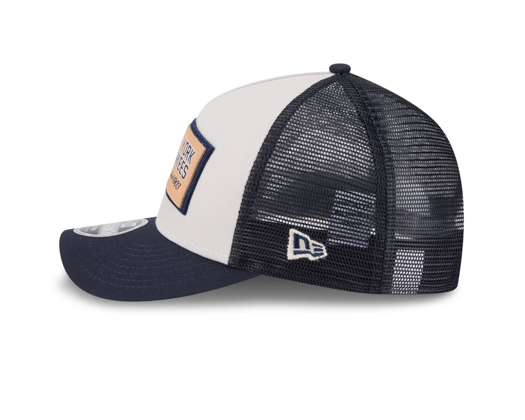 Bone New Era 9FORTY M-CROWN New York Yankees MLB Marinho Branco/Azul 7