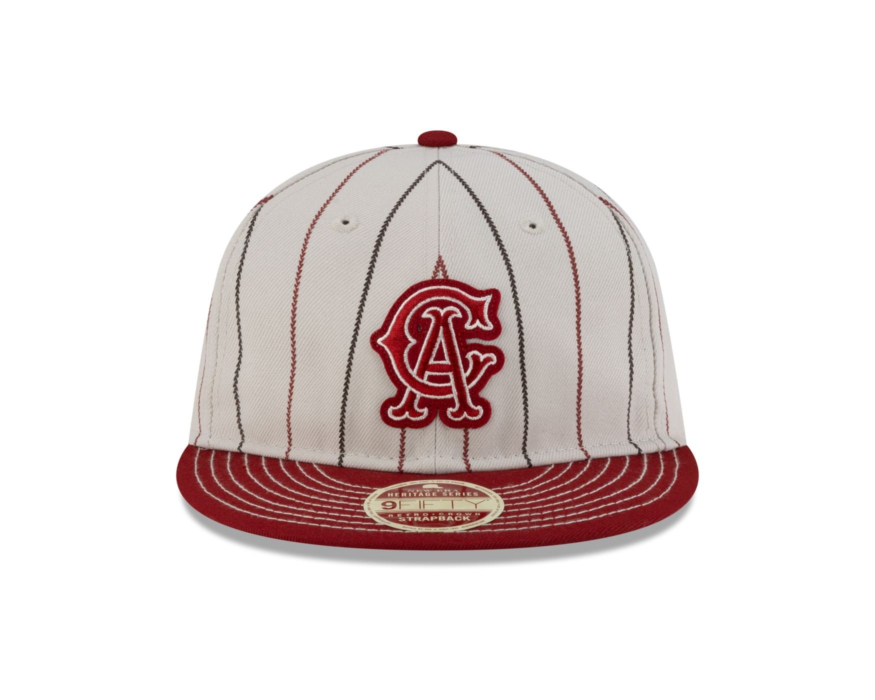 Bone New Era 9FIFTY RETRO CROWN SN California Angels MLB Off White Off White/Vermelho 2