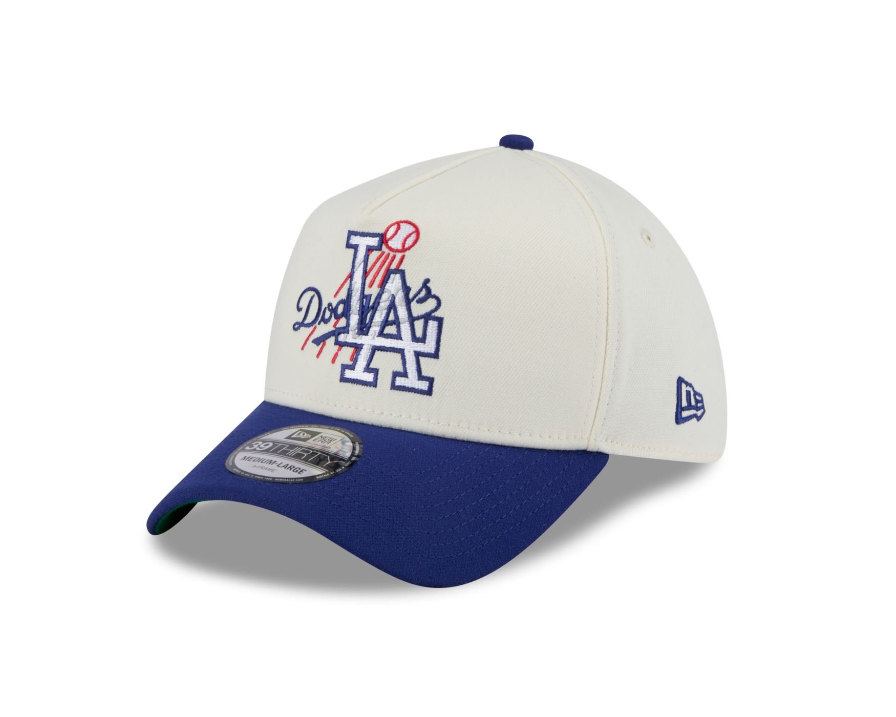 Bone New Era 39THIRTY A-FRAME Los Angeles Dodgers MLB Branco