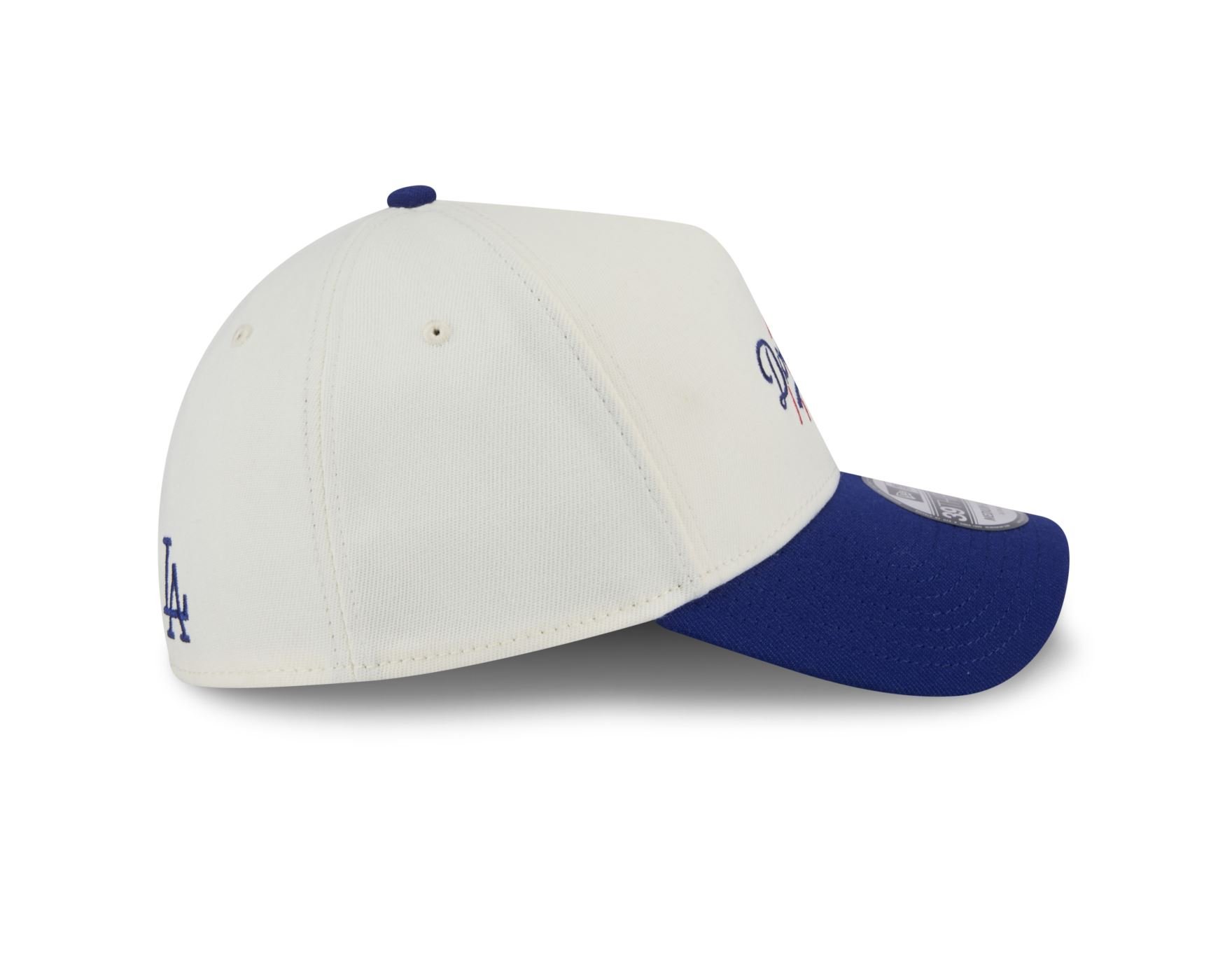 Bone New Era 39THIRTY A-FRAME Los Angeles Dodgers MLB Branco Branco/Azul 4