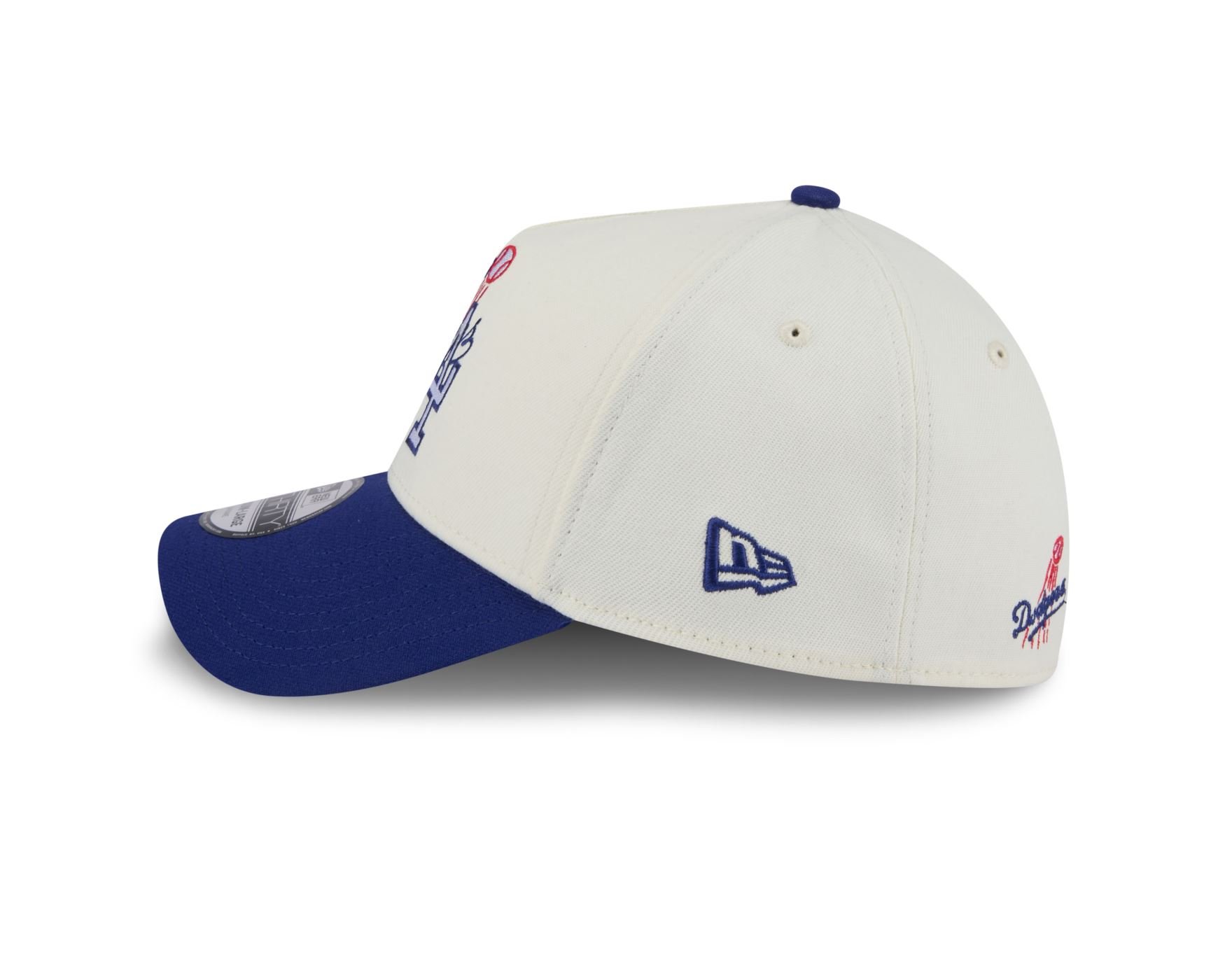 Bone New Era 39THIRTY A-FRAME Los Angeles Dodgers MLB Branco Branco/Azul 7