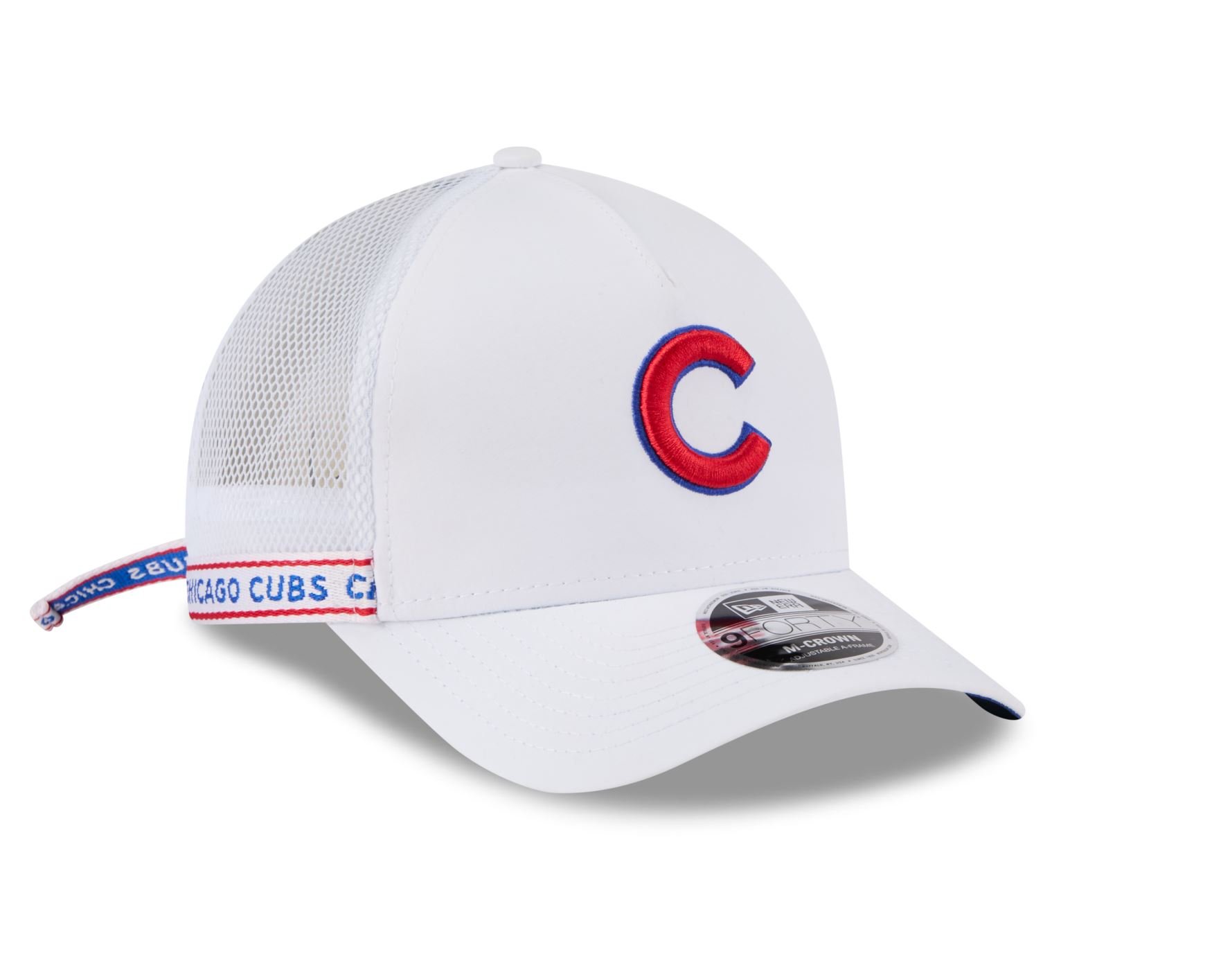 Bone New Era 9FORTY M-CROWN Chicago Cubs MLB Azul Branco 3