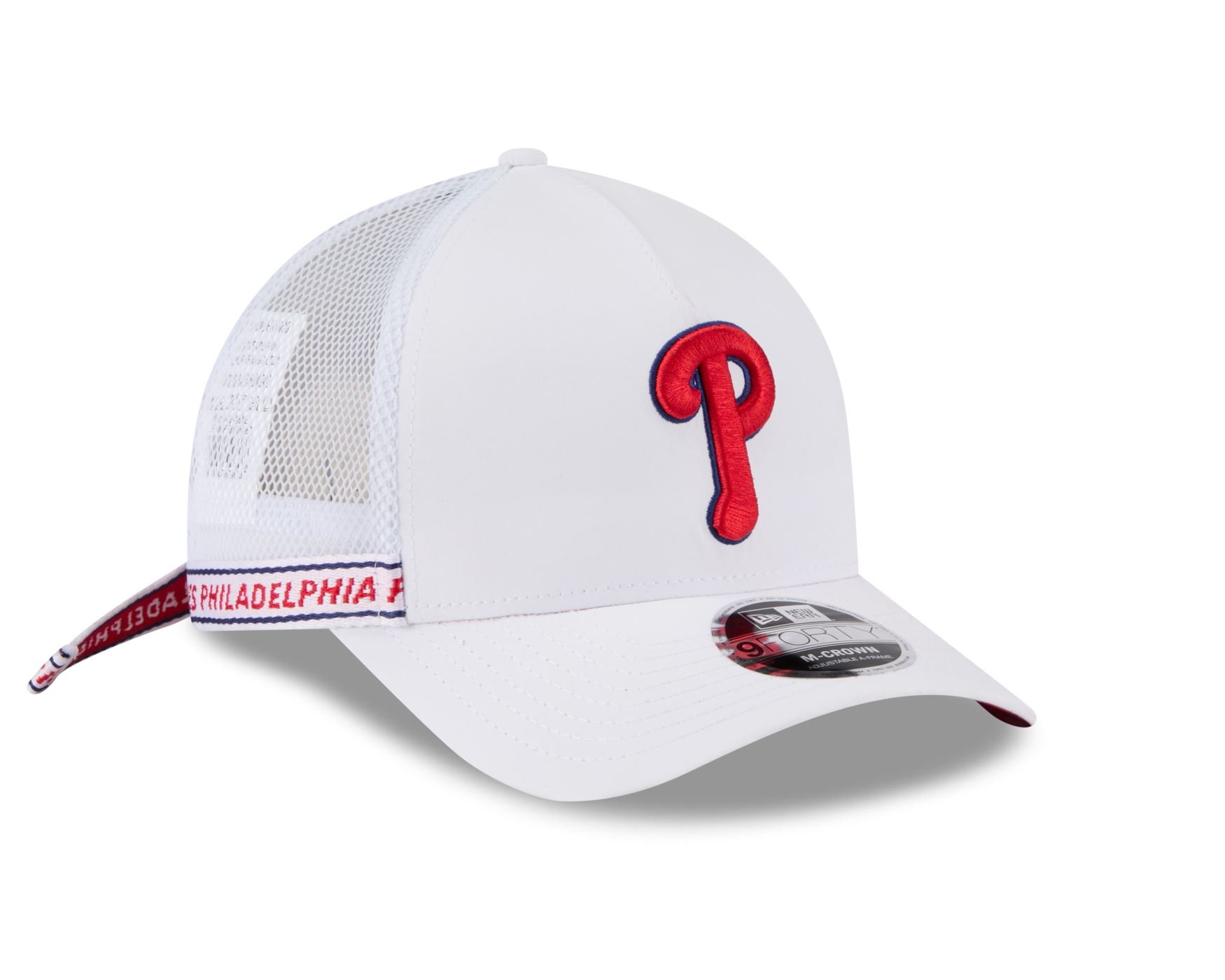 Bone New Era 9FORTY M-CROWN Philadelphia Phillies MLB Vermelho Branco 3
